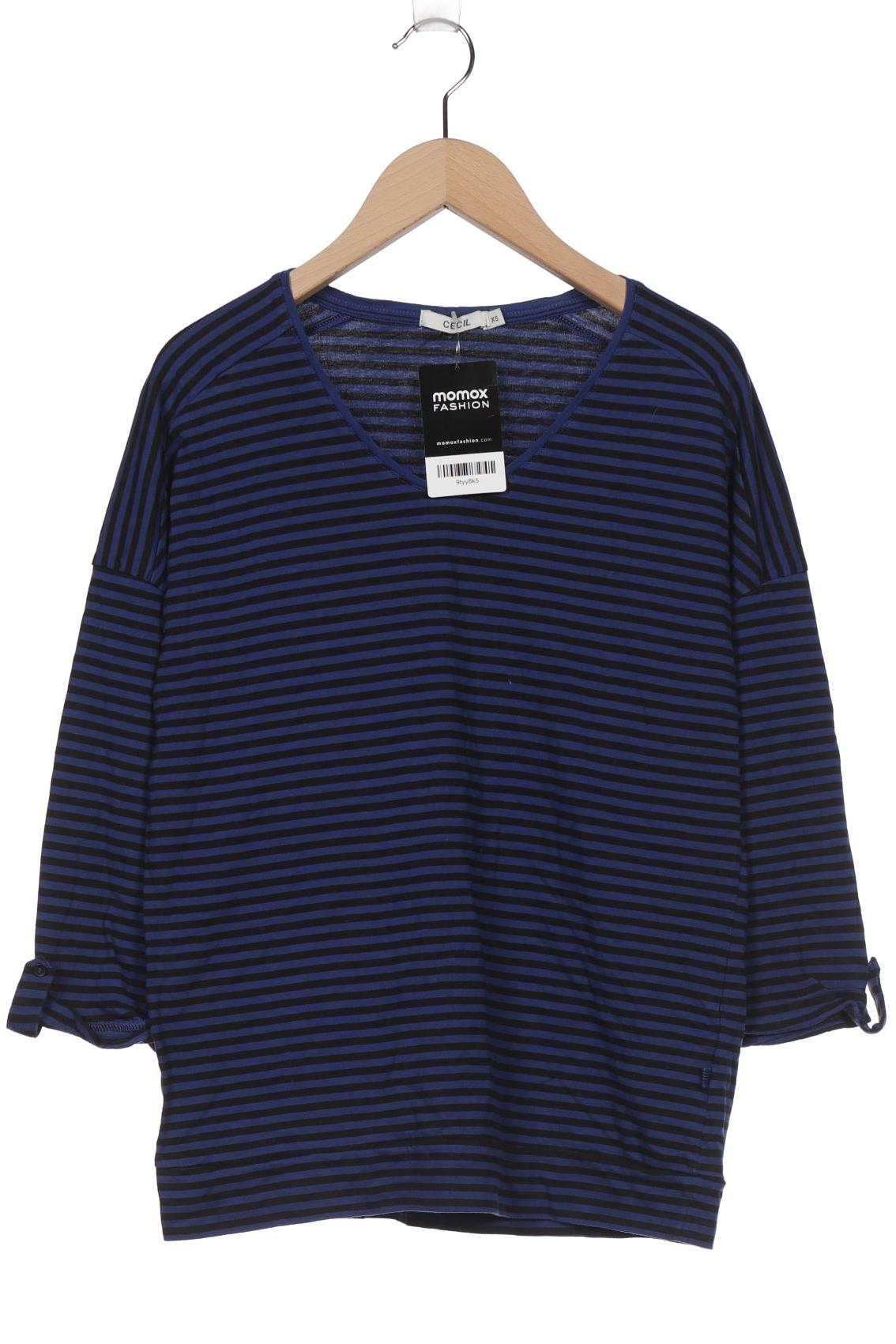 

Cecil Damen Langarmshirt, marineblau, Gr. 34