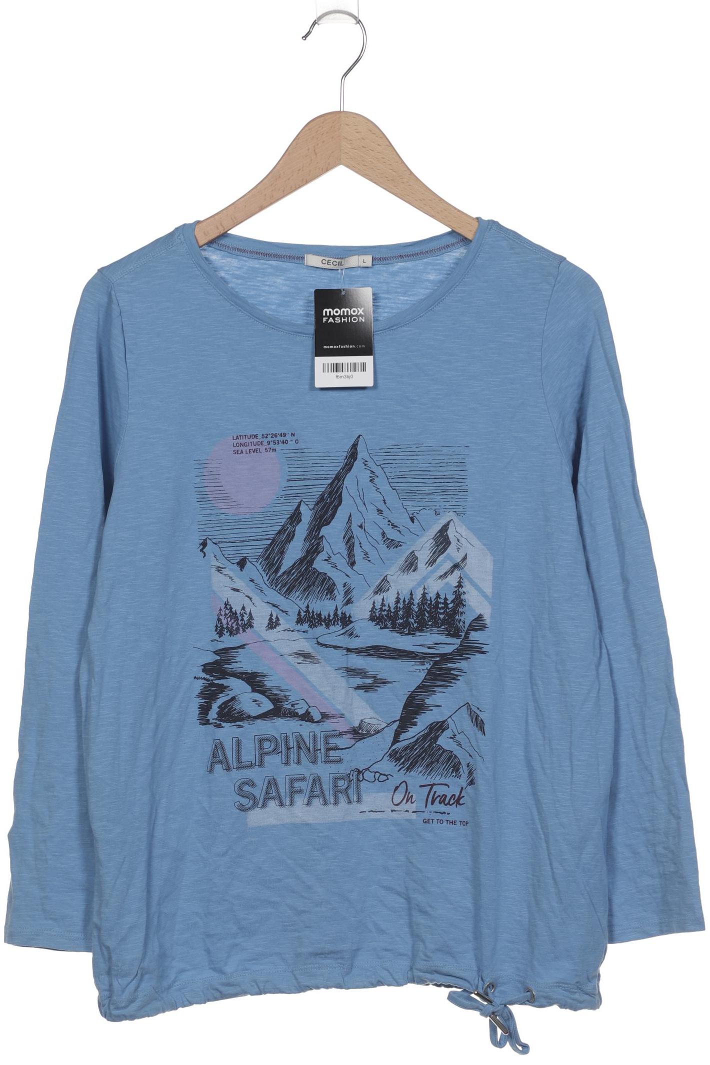 

Cecil Damen Langarmshirt, blau, Gr. 42