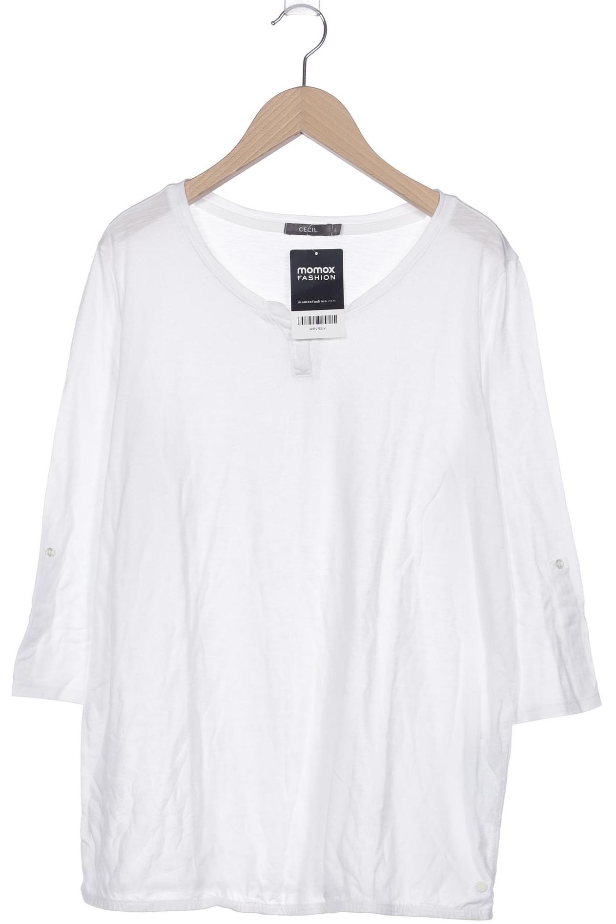 

Cecil Damen Langarmshirt, weiß, Gr. 42