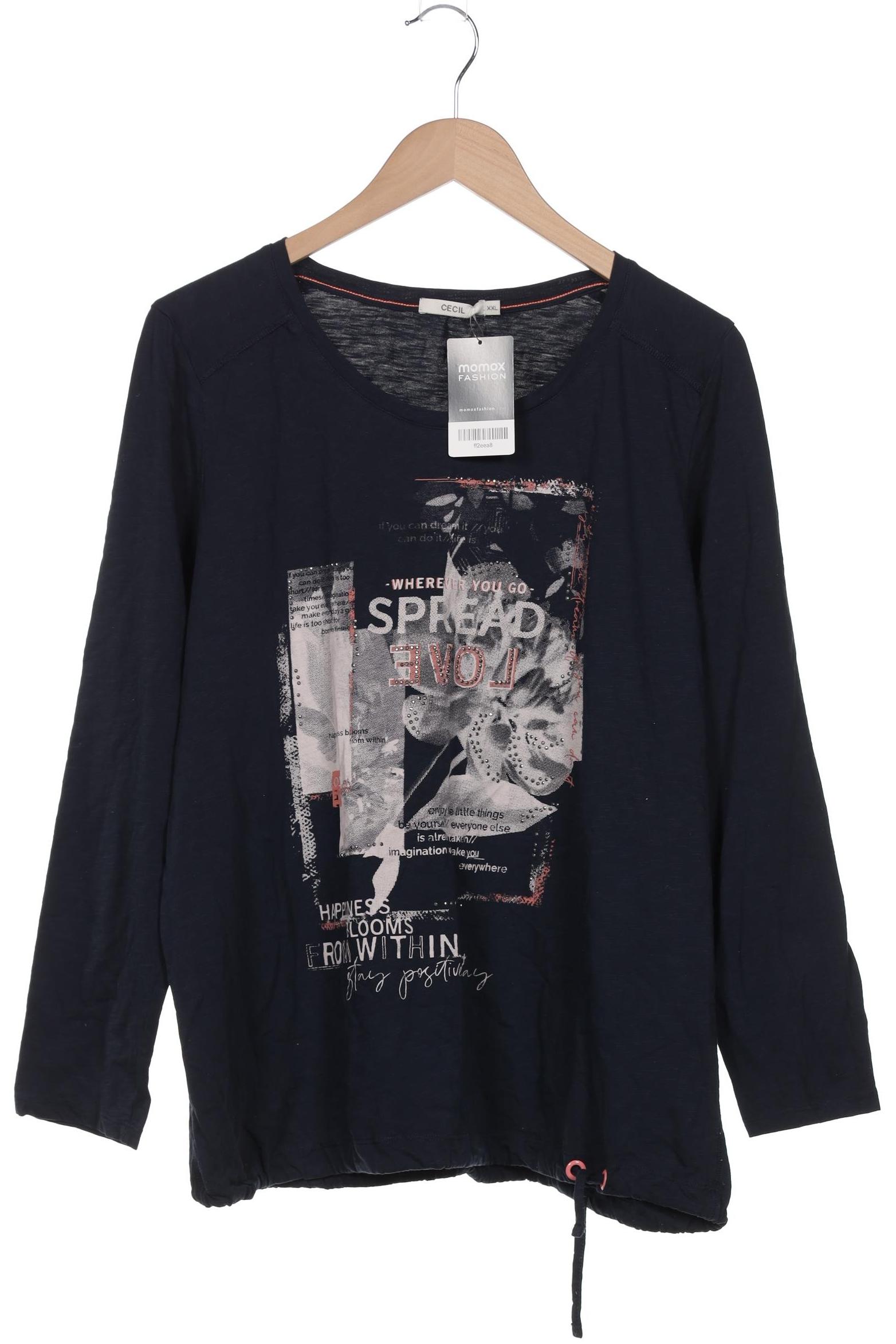 

Cecil Damen Langarmshirt, marineblau, Gr. 46