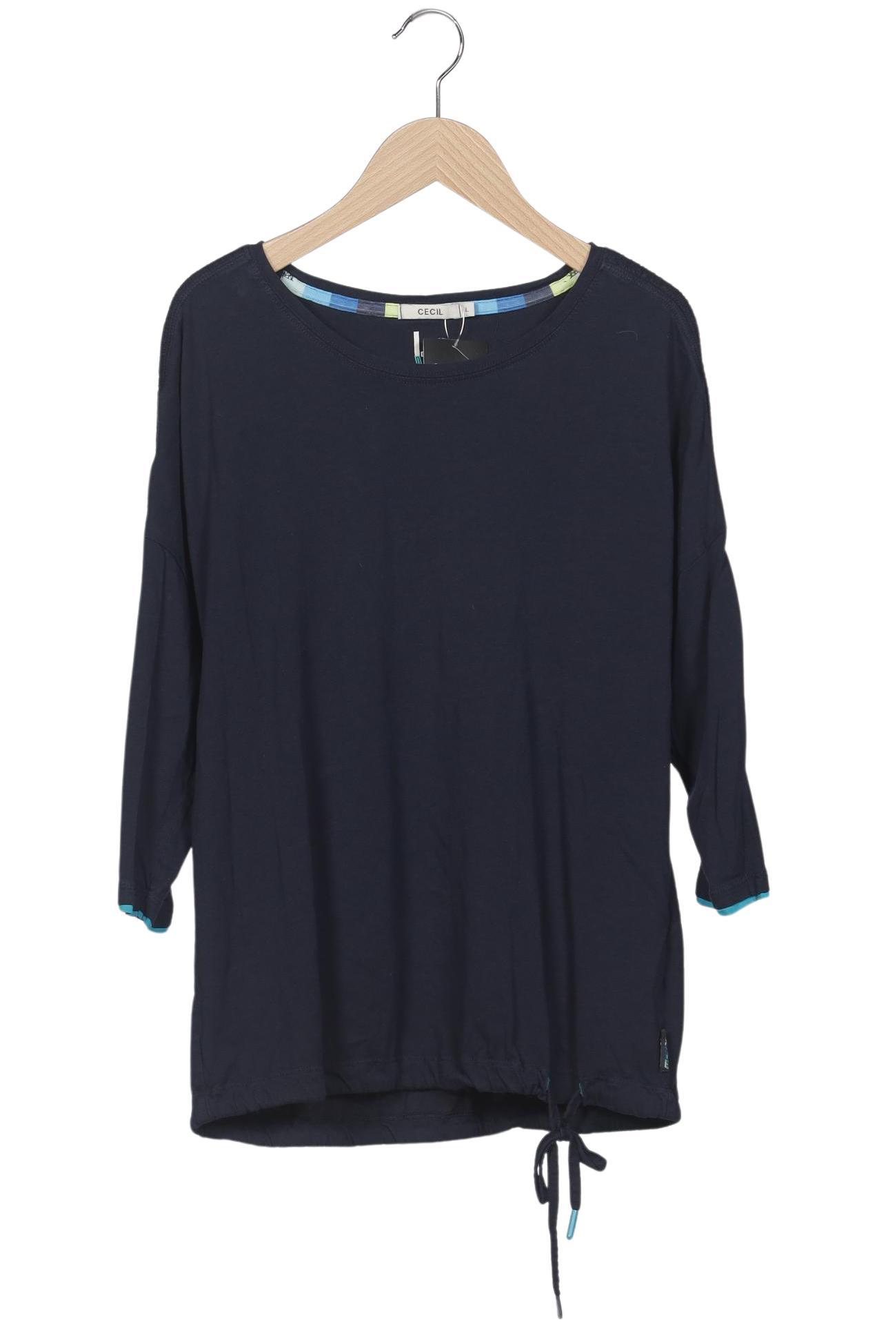 

Cecil Damen Langarmshirt, marineblau, Gr. 42