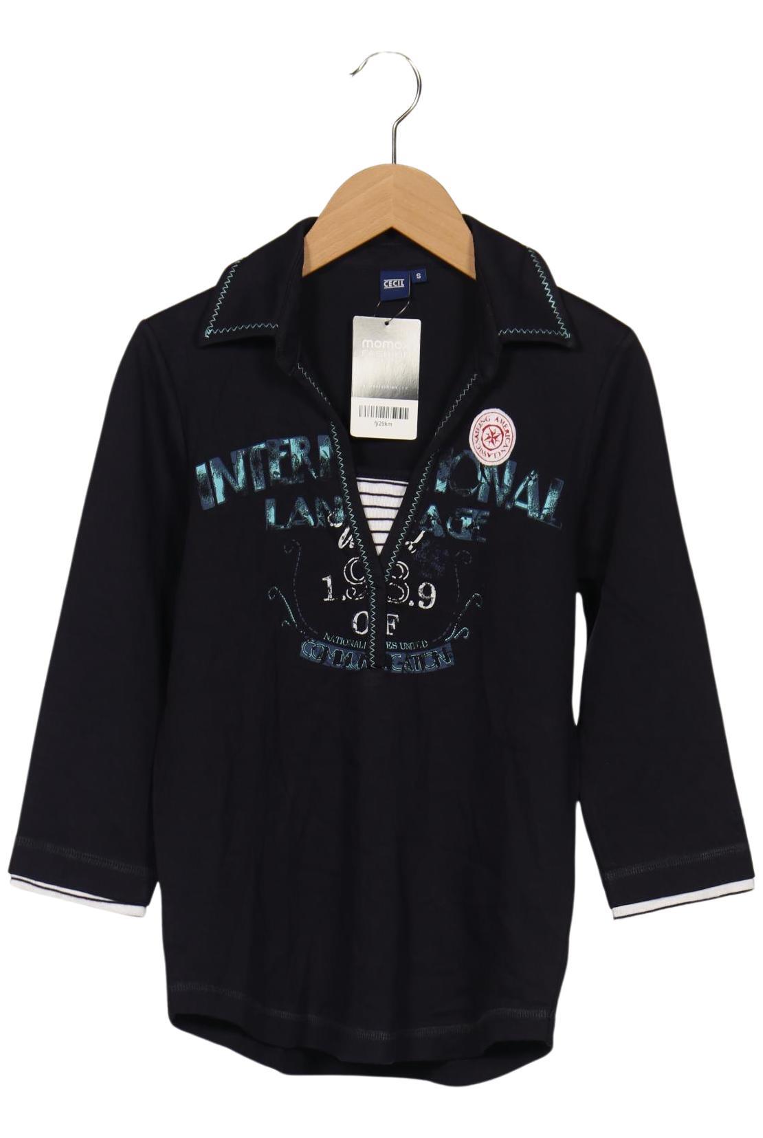 

Cecil Damen Langarmshirt, marineblau, Gr. 36