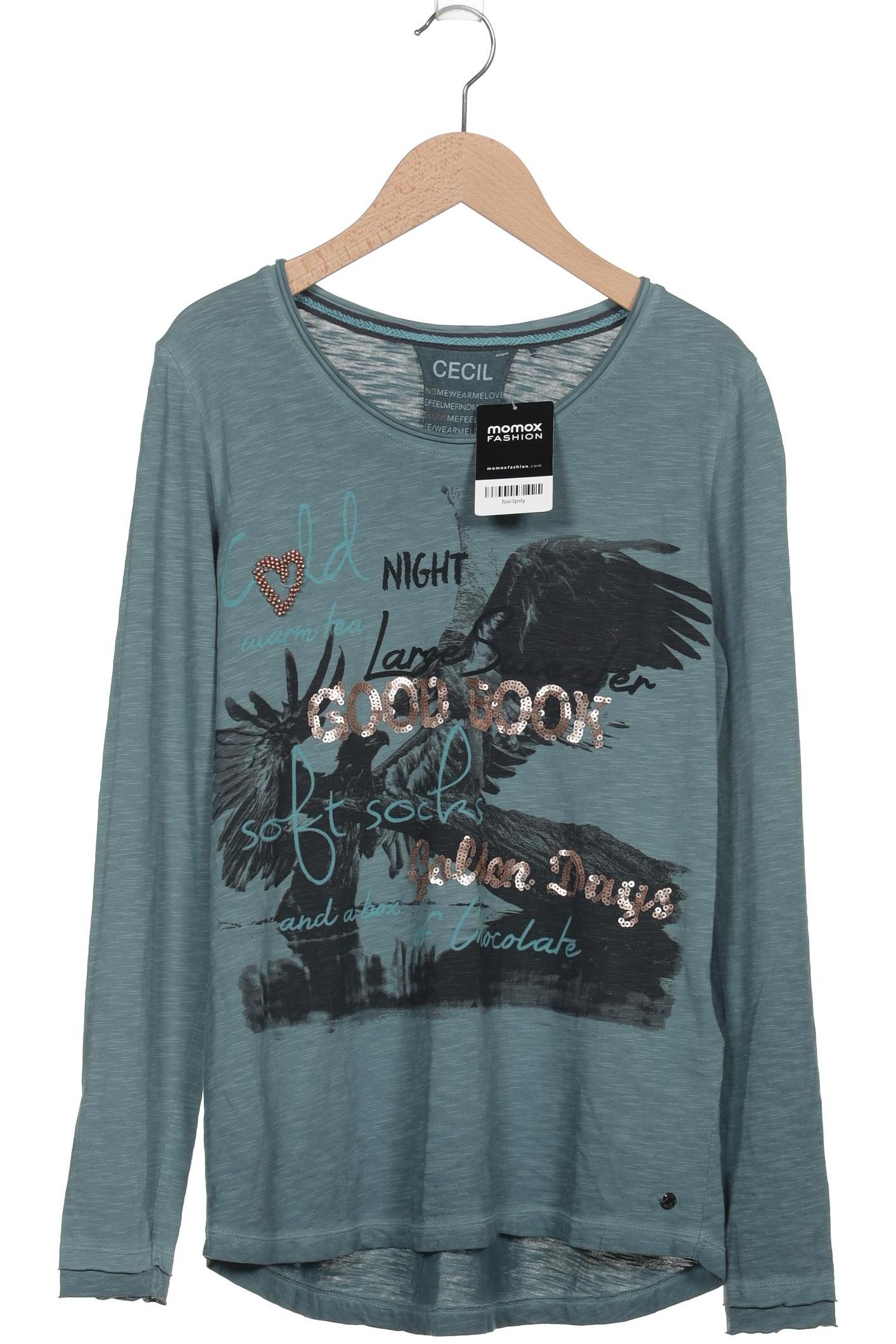 

Cecil Damen Langarmshirt, türkis, Gr. 36