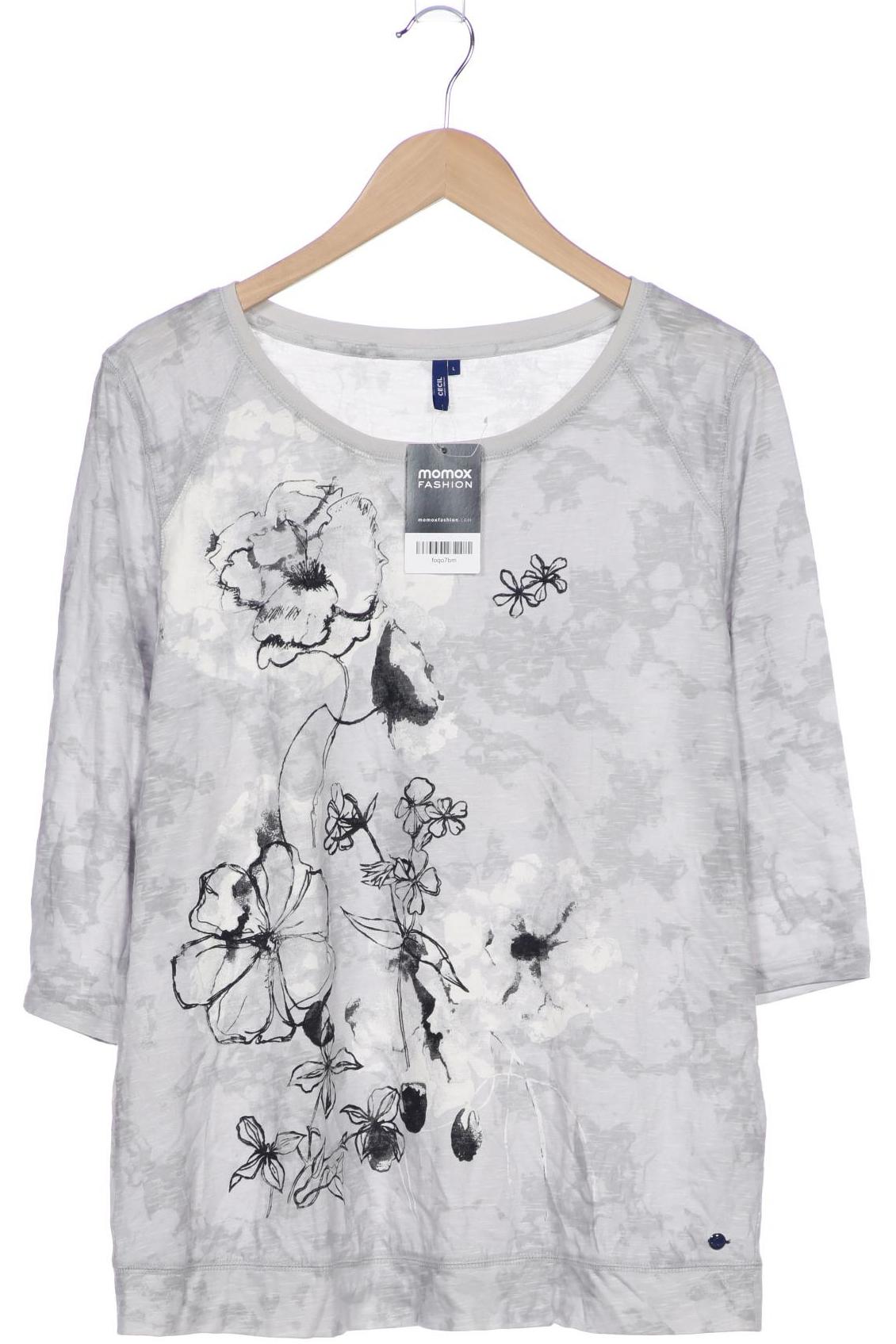 

Cecil Damen Langarmshirt, grau, Gr. 42