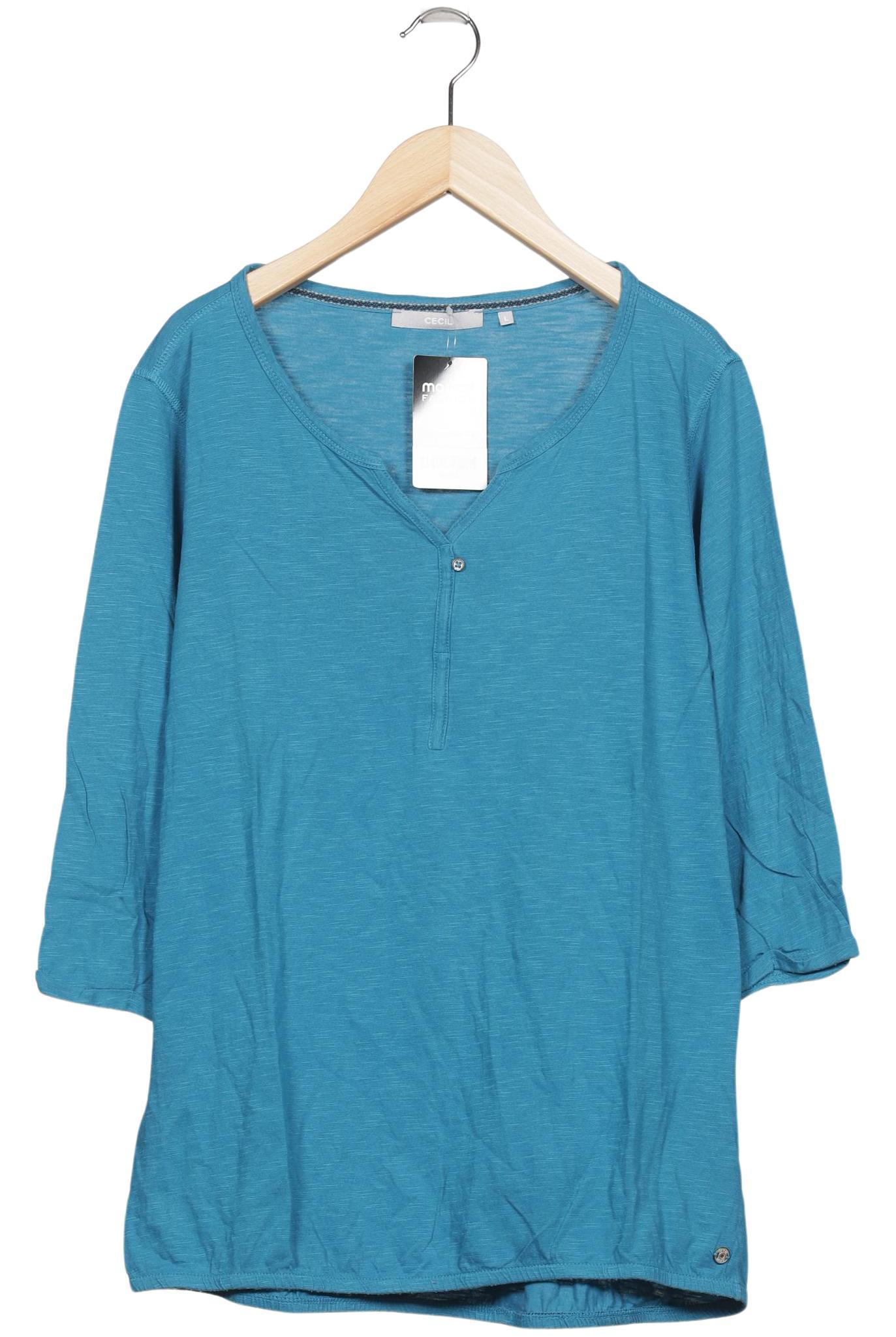 

Cecil Damen Langarmshirt, türkis, Gr. 42