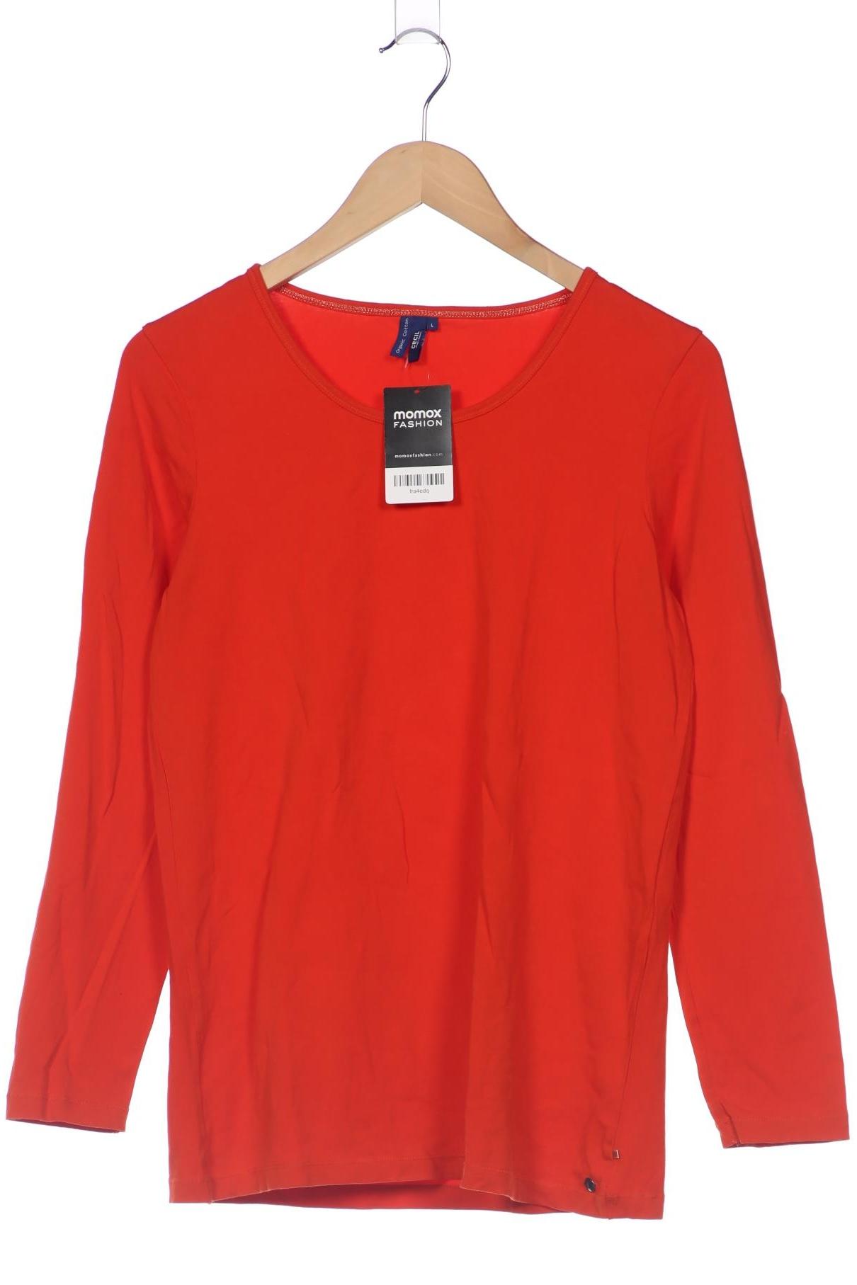 

Cecil Damen Langarmshirt, orange, Gr. 42