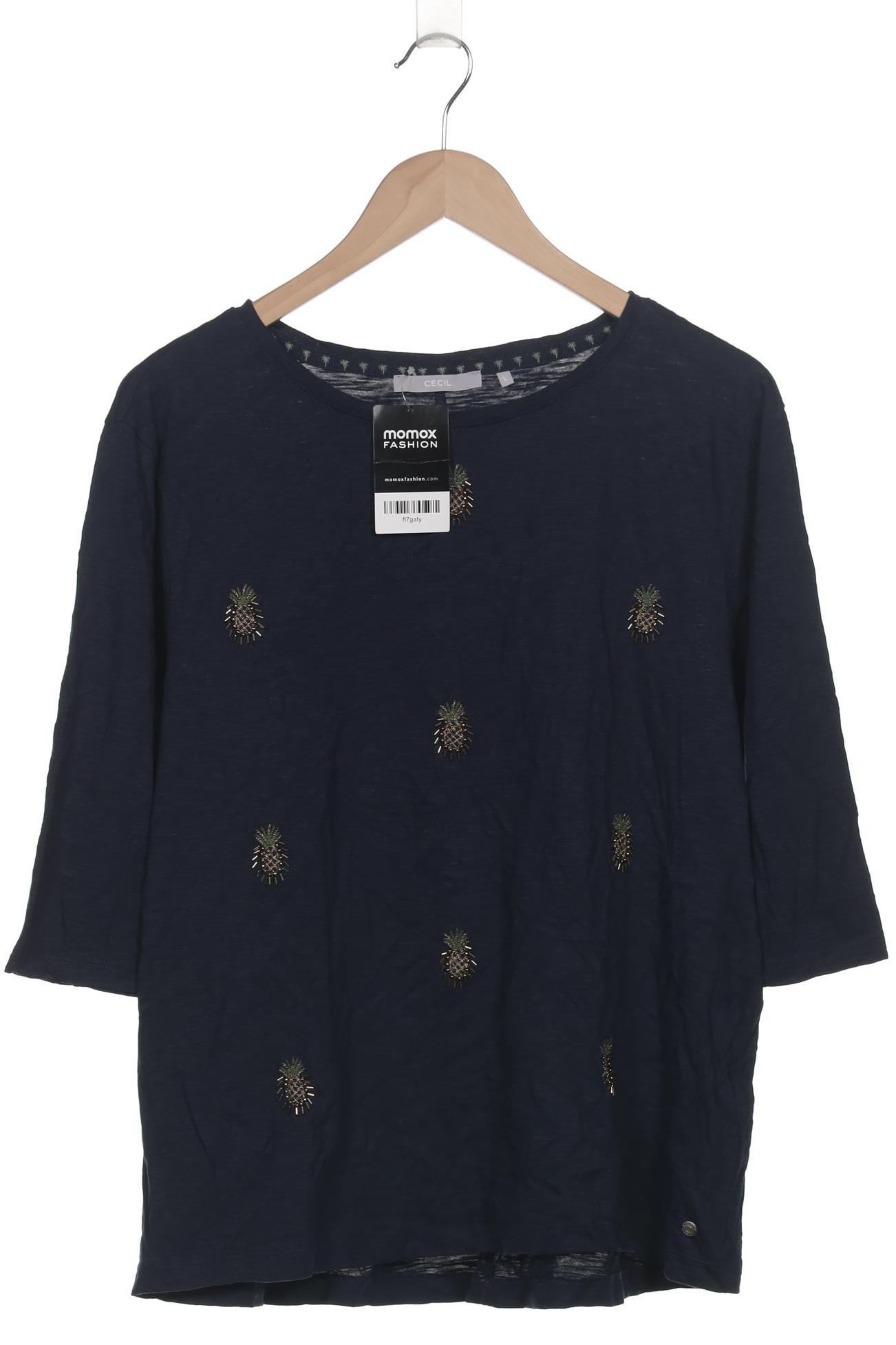 

Cecil Damen Langarmshirt, marineblau, Gr. 42
