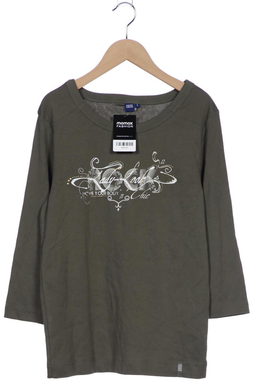 

Cecil Damen Langarmshirt, grün, Gr. 42