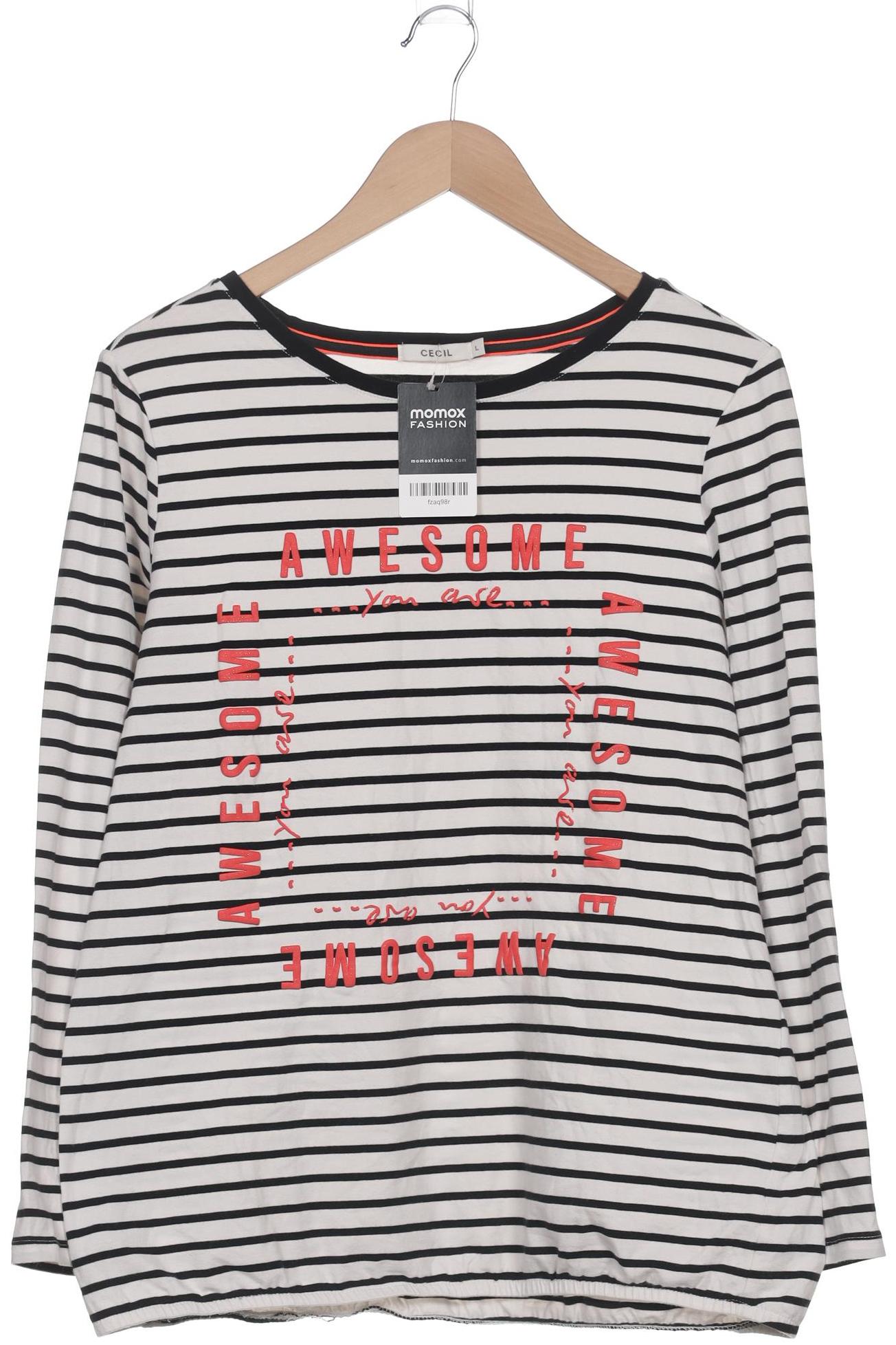 

Cecil Damen Langarmshirt, weiß, Gr. 42