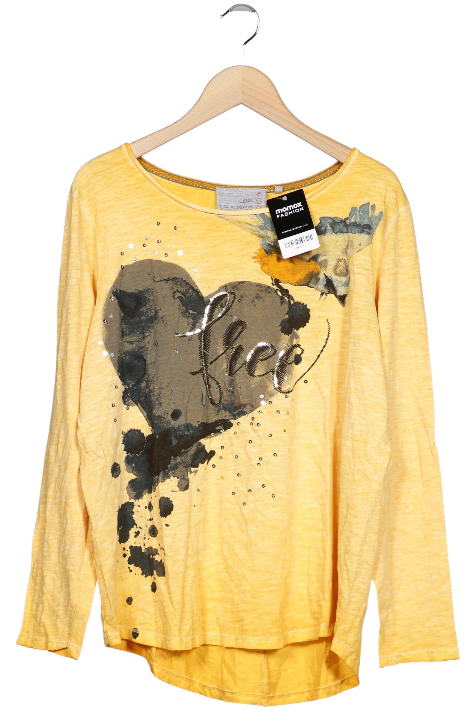 

Cecil Damen Langarmshirt, gelb, Gr. 44