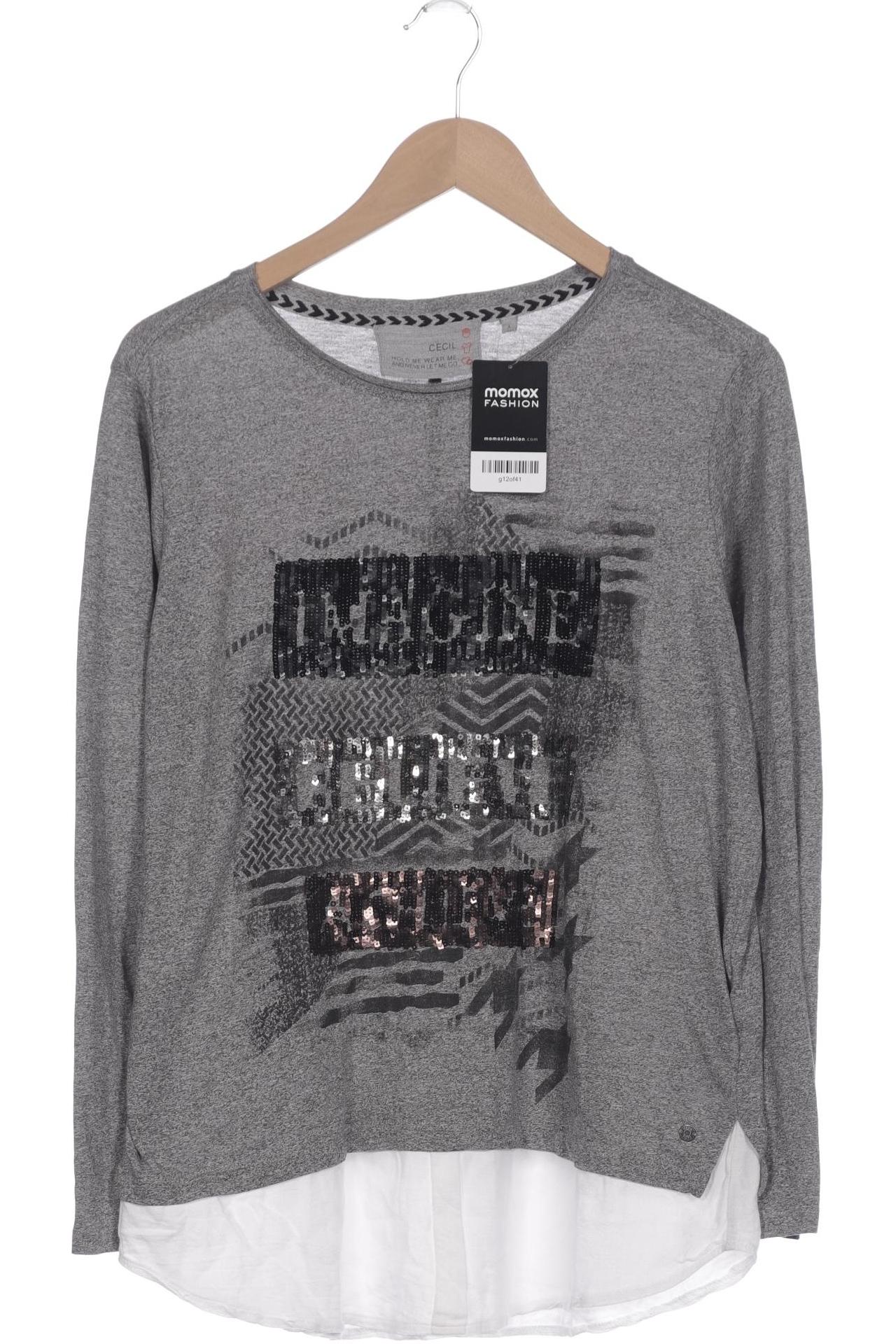 

Cecil Damen Langarmshirt, grau, Gr. 42