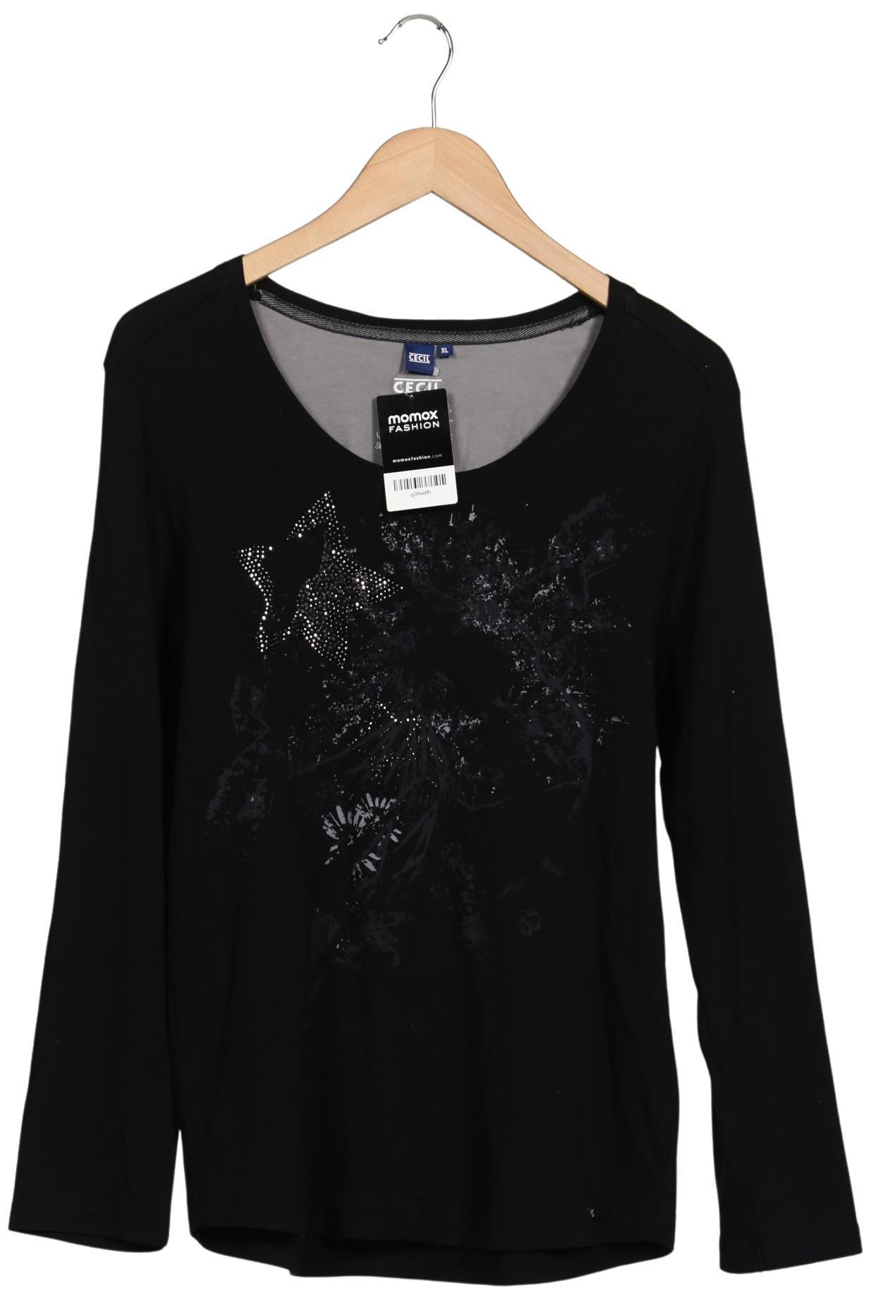 

Cecil Damen Langarmshirt, schwarz, Gr. 44