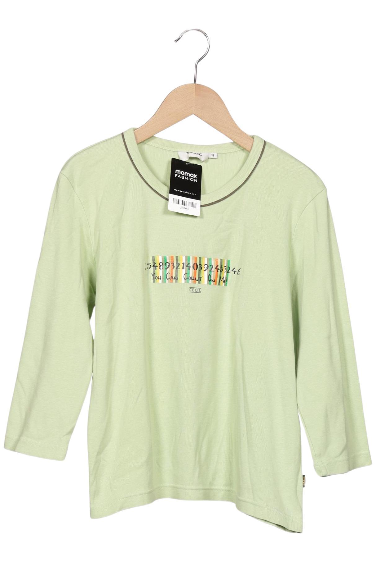 

Cecil Damen Langarmshirt, hellgrün, Gr. 38
