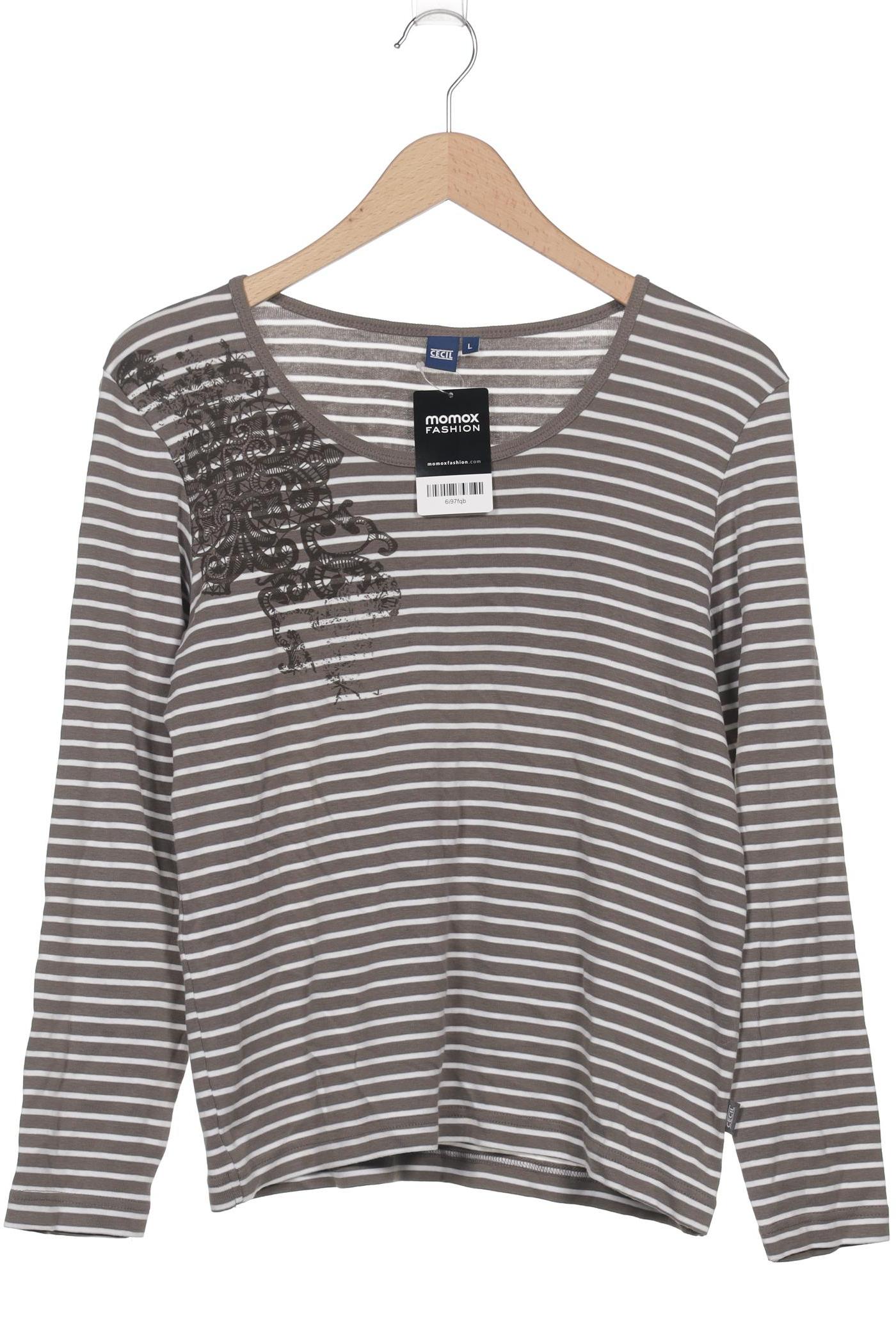 

Cecil Damen Langarmshirt, grau, Gr. 42