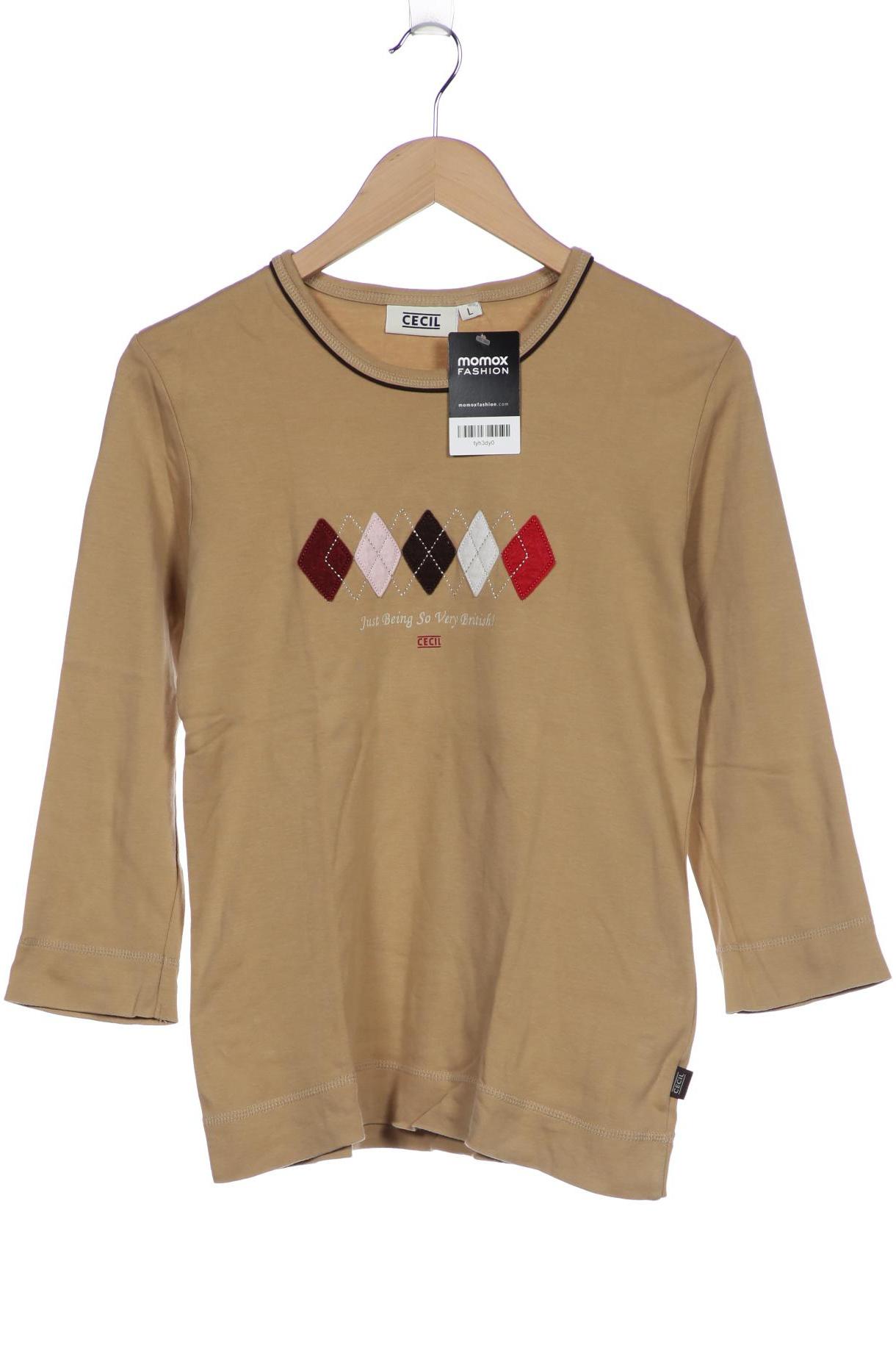 

Cecil Damen Langarmshirt, beige, Gr. 42