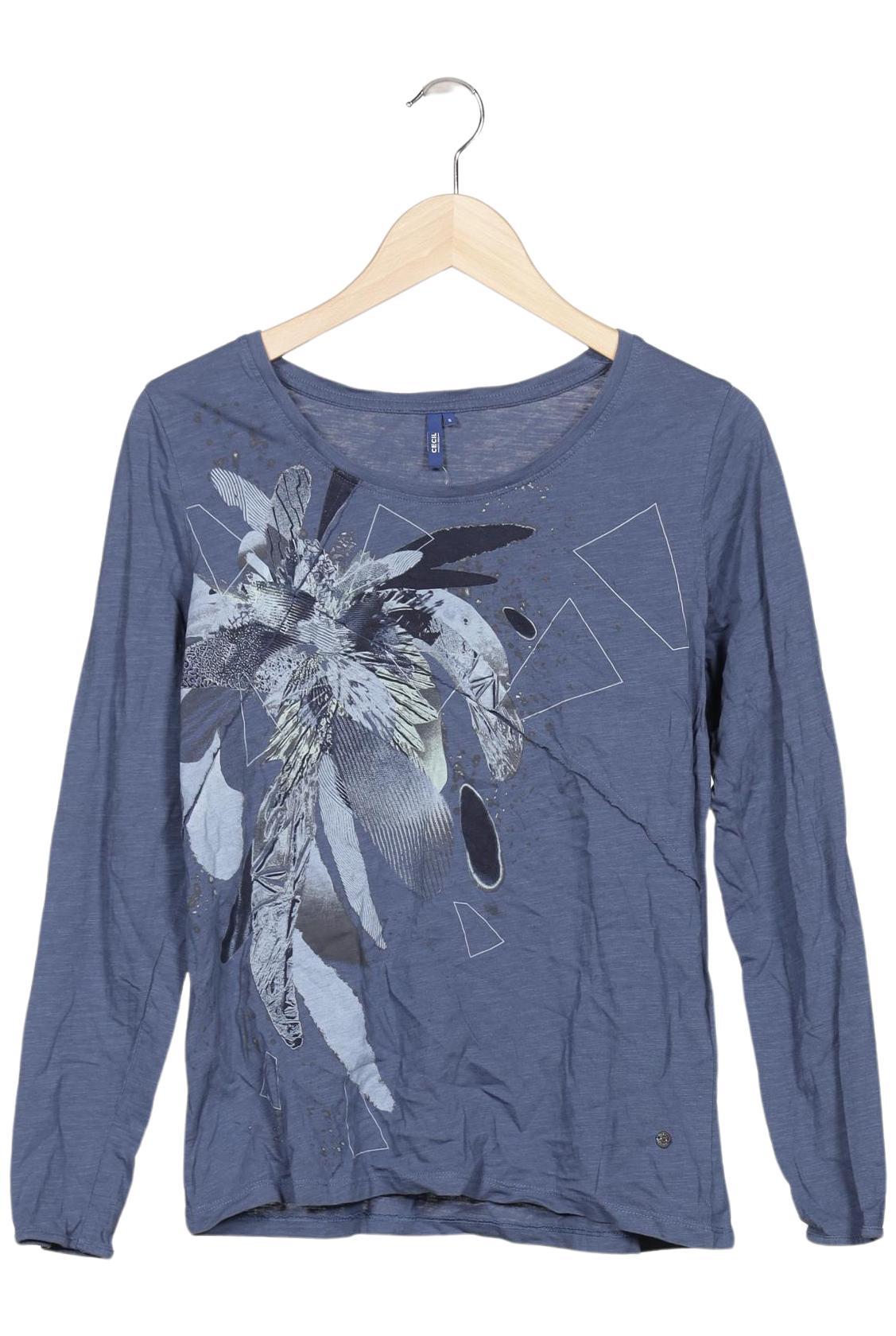 

Cecil Damen Langarmshirt, hellblau, Gr. 36