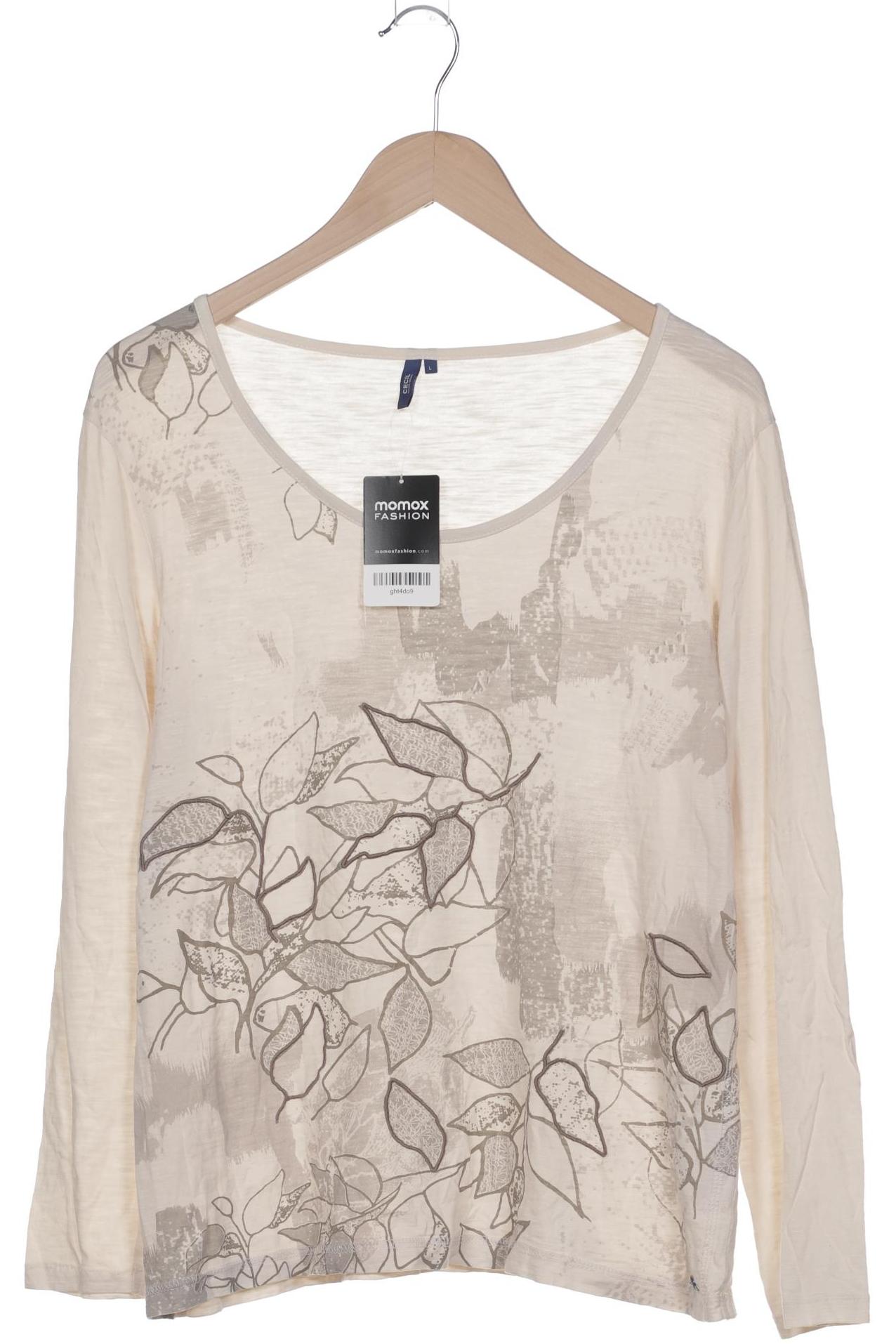 

Cecil Damen Langarmshirt, cremeweiß, Gr. 42