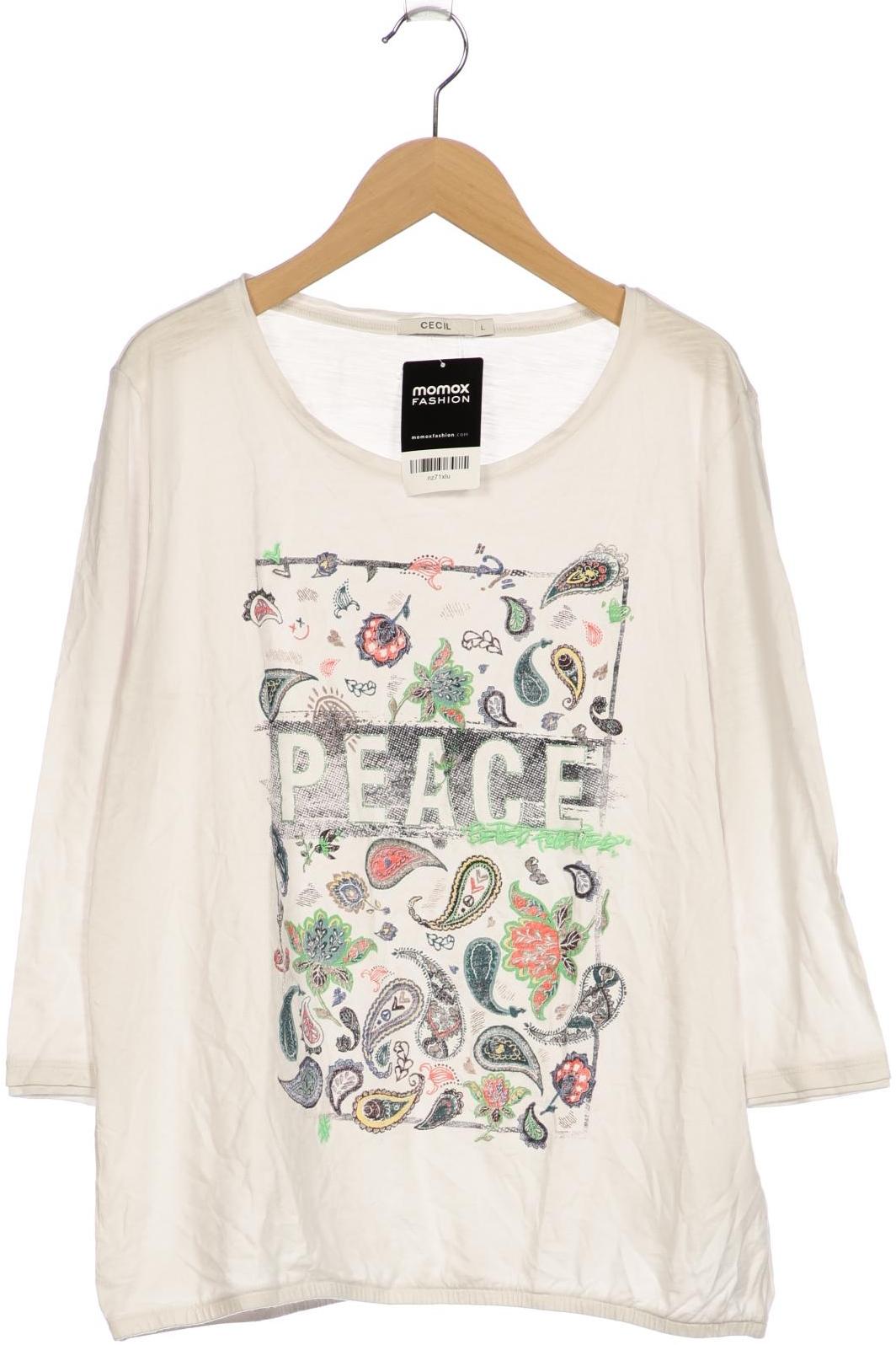 

Cecil Damen Langarmshirt, weiß, Gr. 42