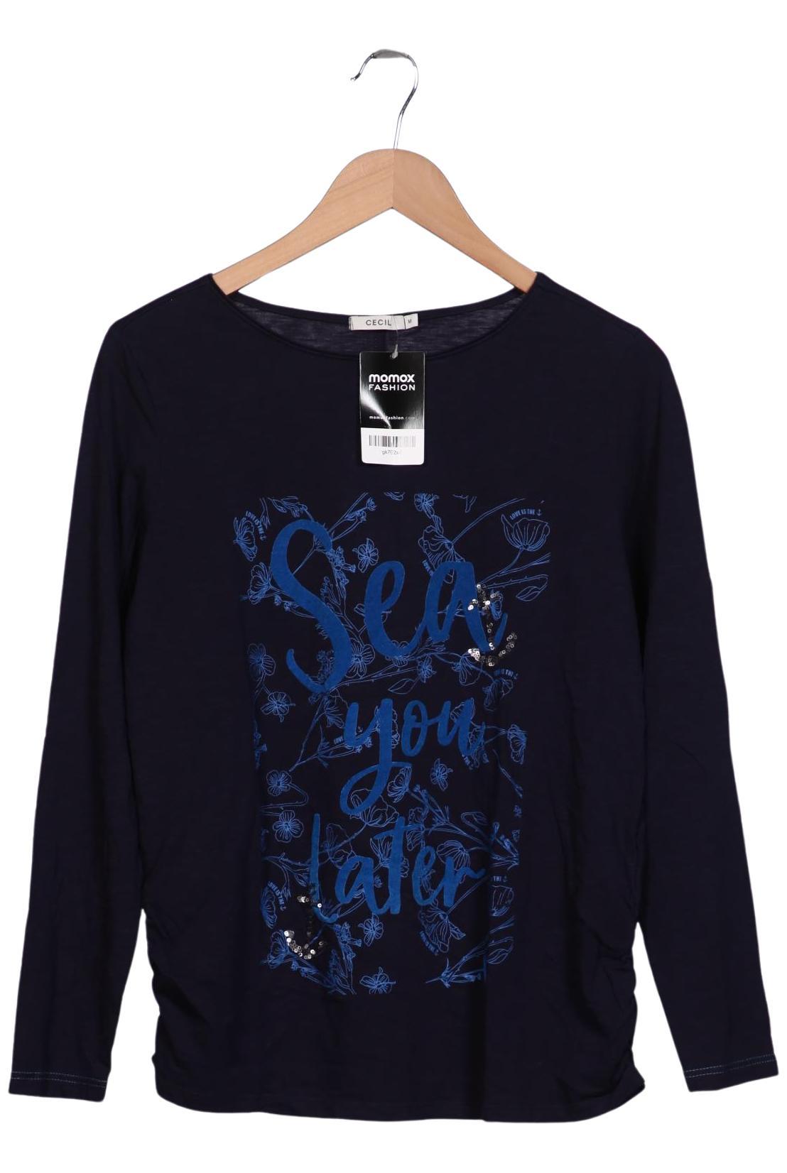 

Cecil Damen Langarmshirt, marineblau, Gr. 38