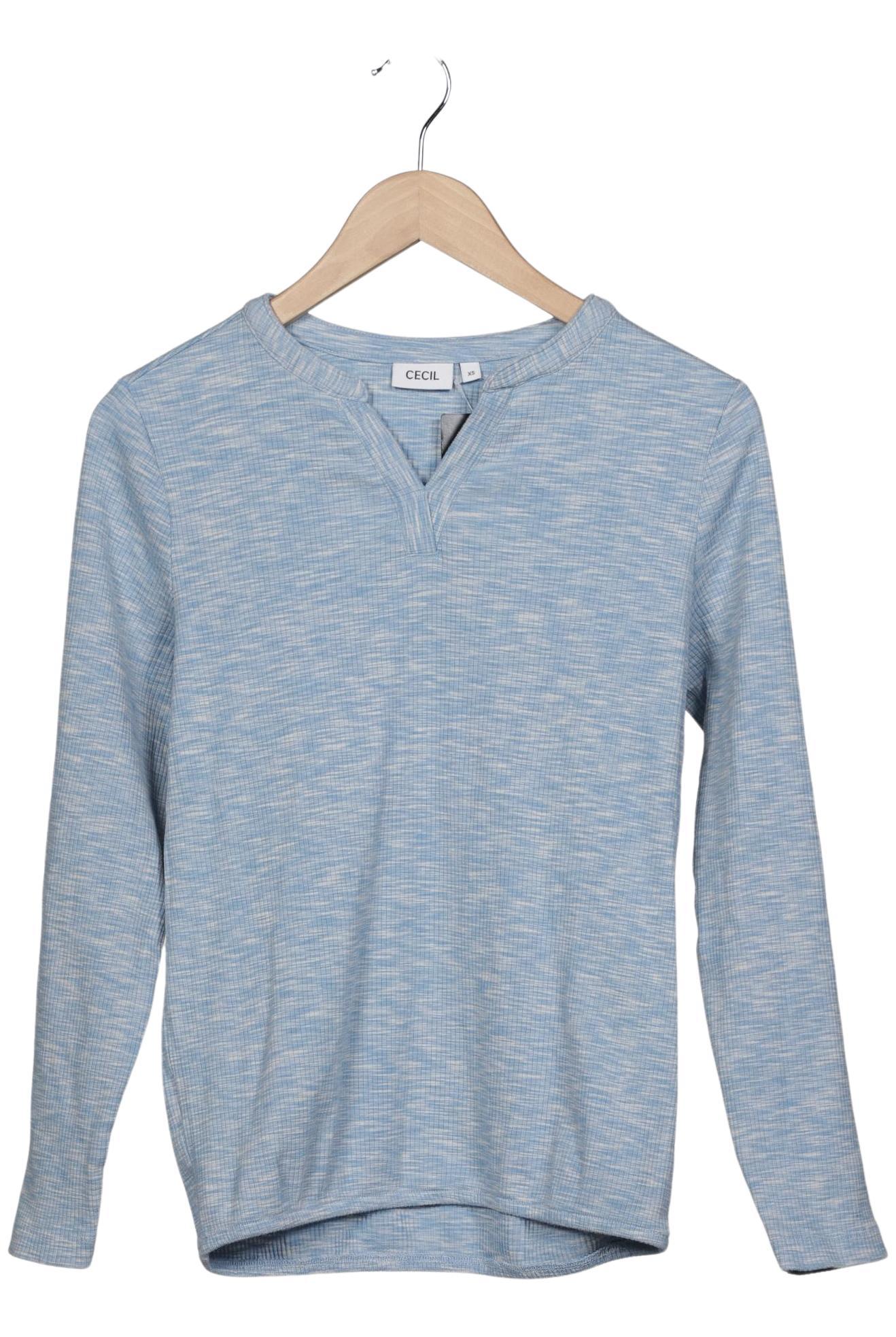 

Cecil Damen Langarmshirt, hellblau, Gr. 34
