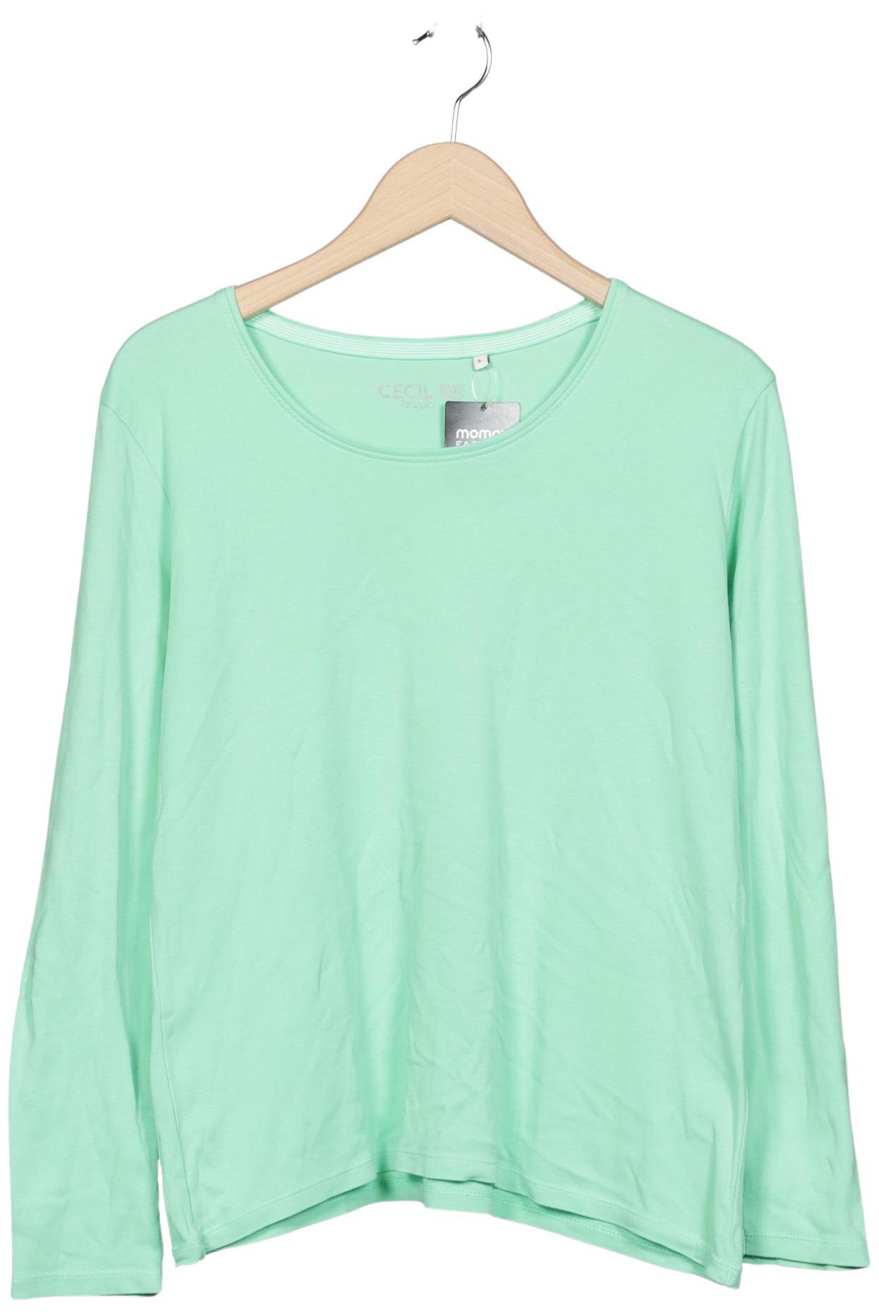 

Cecil Damen Langarmshirt, hellgrün, Gr. 42