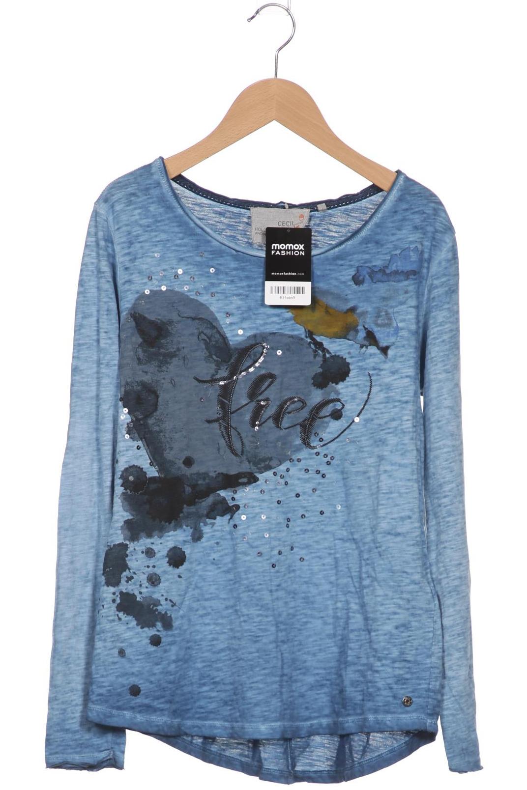 

Cecil Damen Langarmshirt, blau, Gr. 36