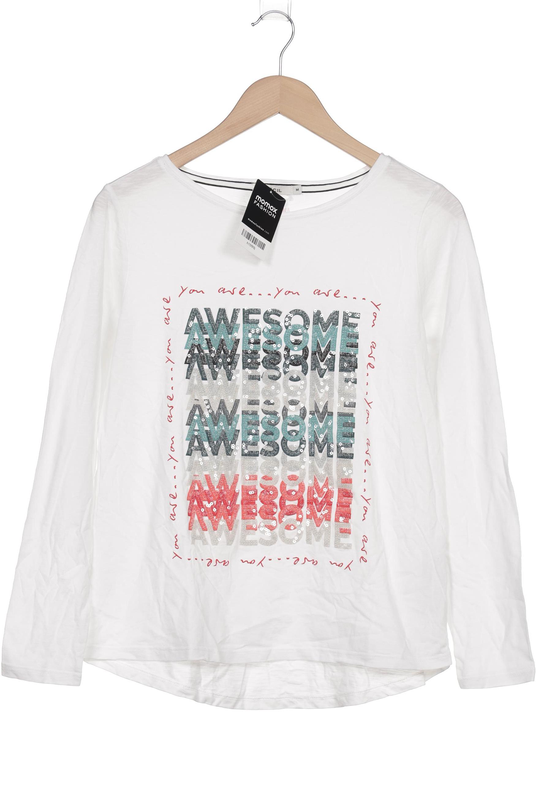 

Cecil Damen Langarmshirt, weiß, Gr. 38