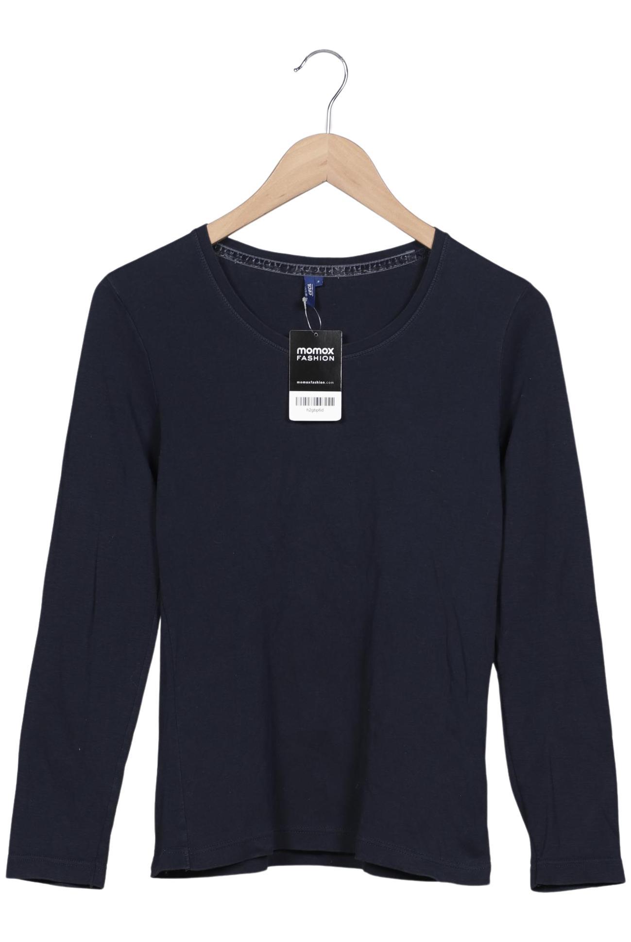 

Cecil Damen Langarmshirt, marineblau, Gr. 36