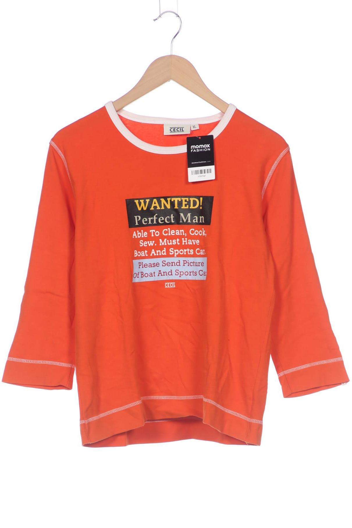

Cecil Damen Langarmshirt, orange, Gr. 44