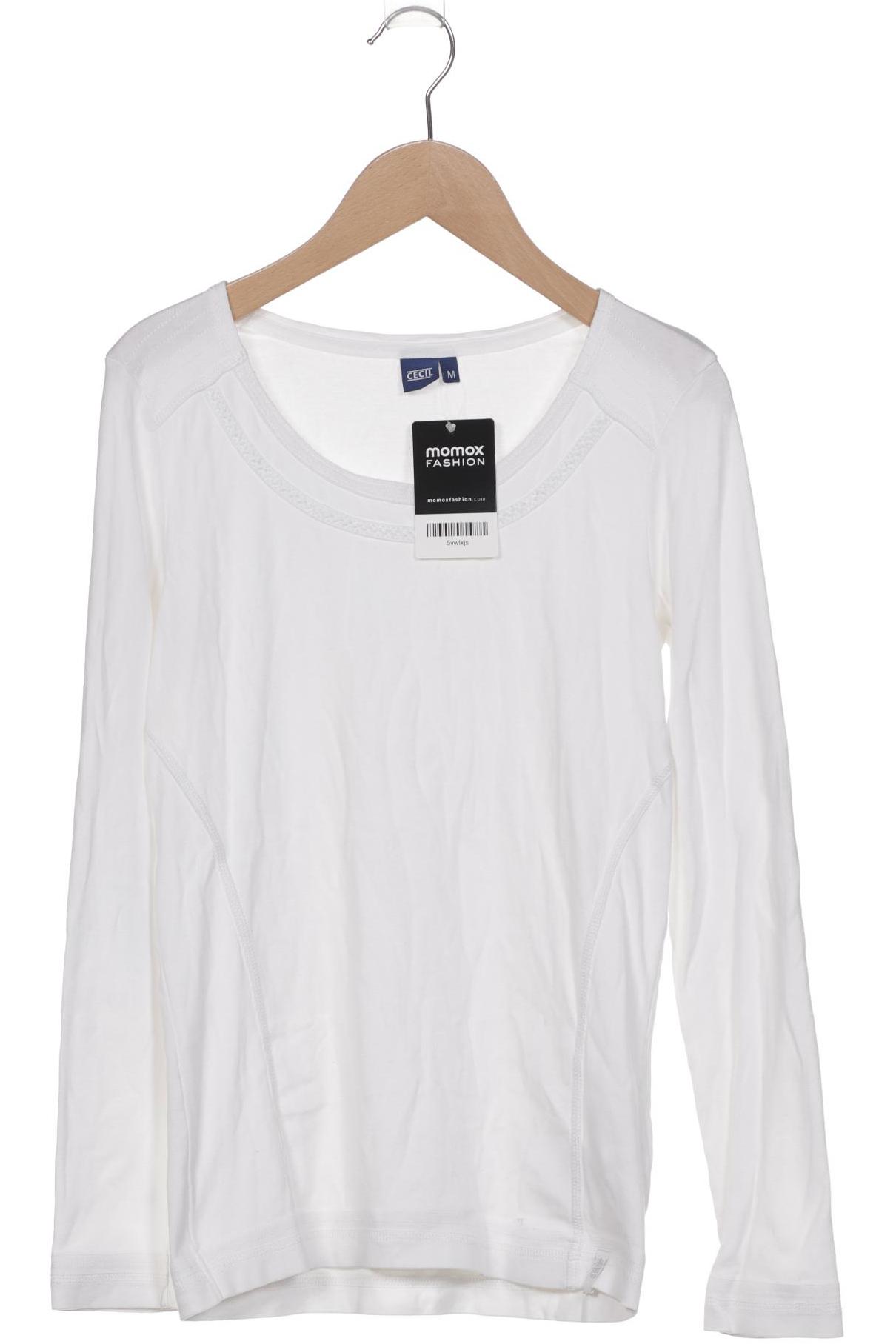 

Cecil Damen Langarmshirt, weiß, Gr. 38