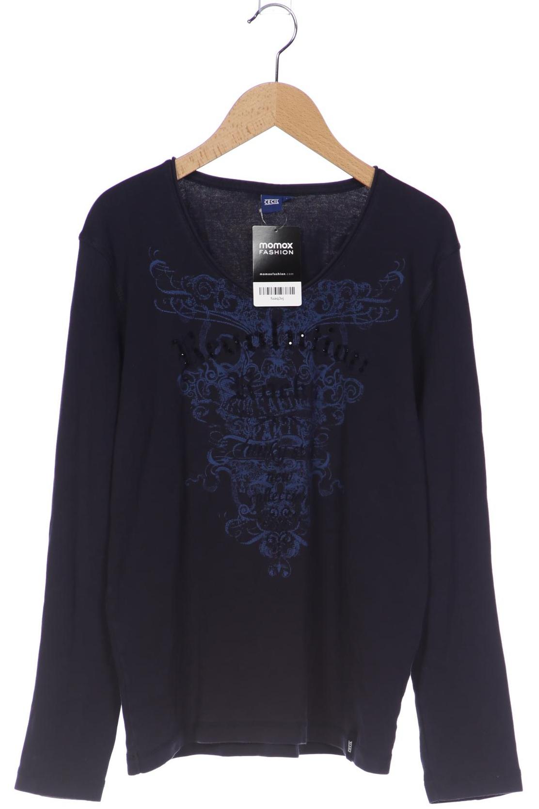 

Cecil Damen Langarmshirt, marineblau, Gr. 42