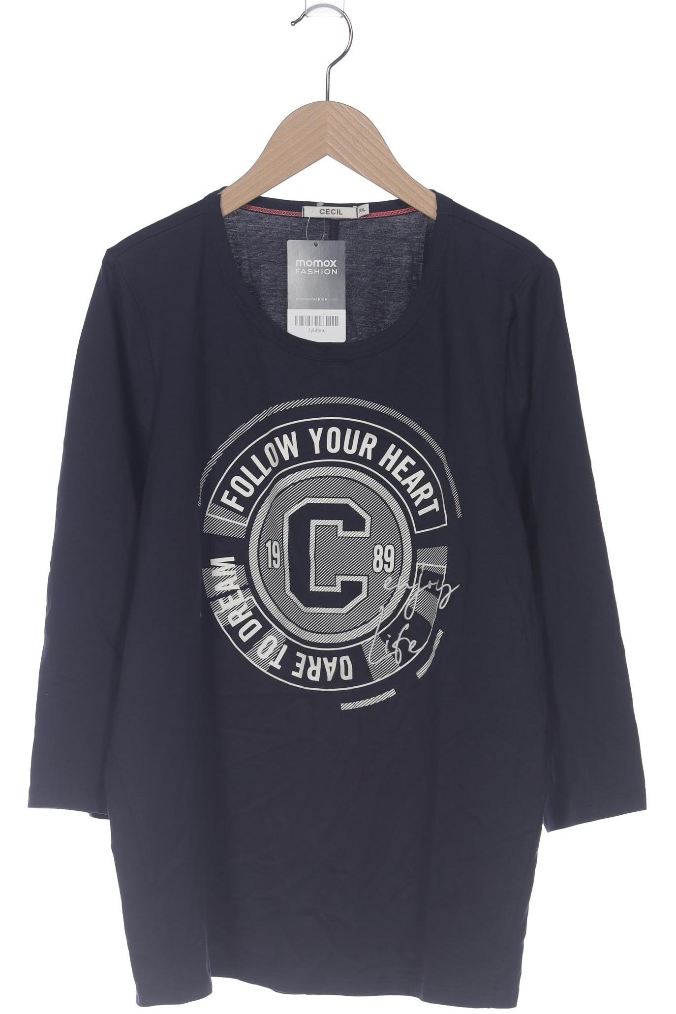 

Cecil Damen Langarmshirt, marineblau, Gr. 46