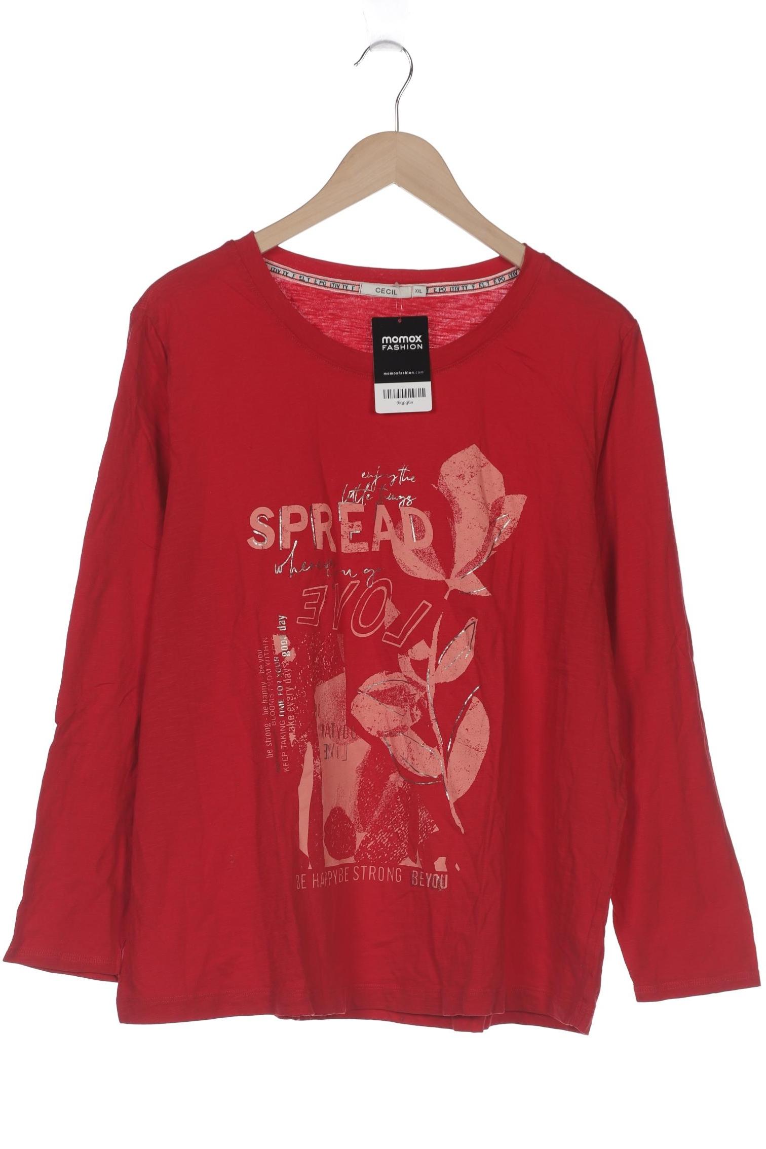 

Cecil Damen Langarmshirt, rot, Gr. 46