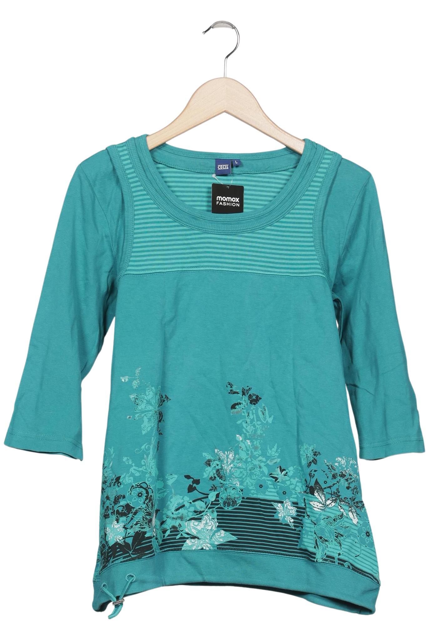 

Cecil Damen Langarmshirt, türkis, Gr. 42