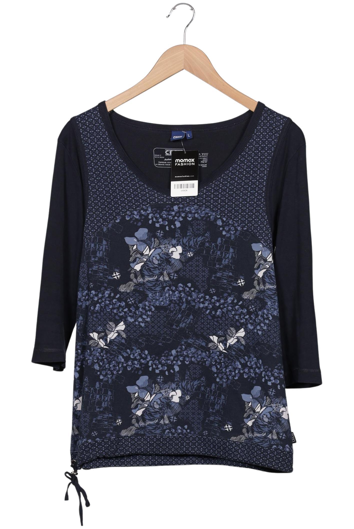 

Cecil Damen Langarmshirt, marineblau, Gr. 42