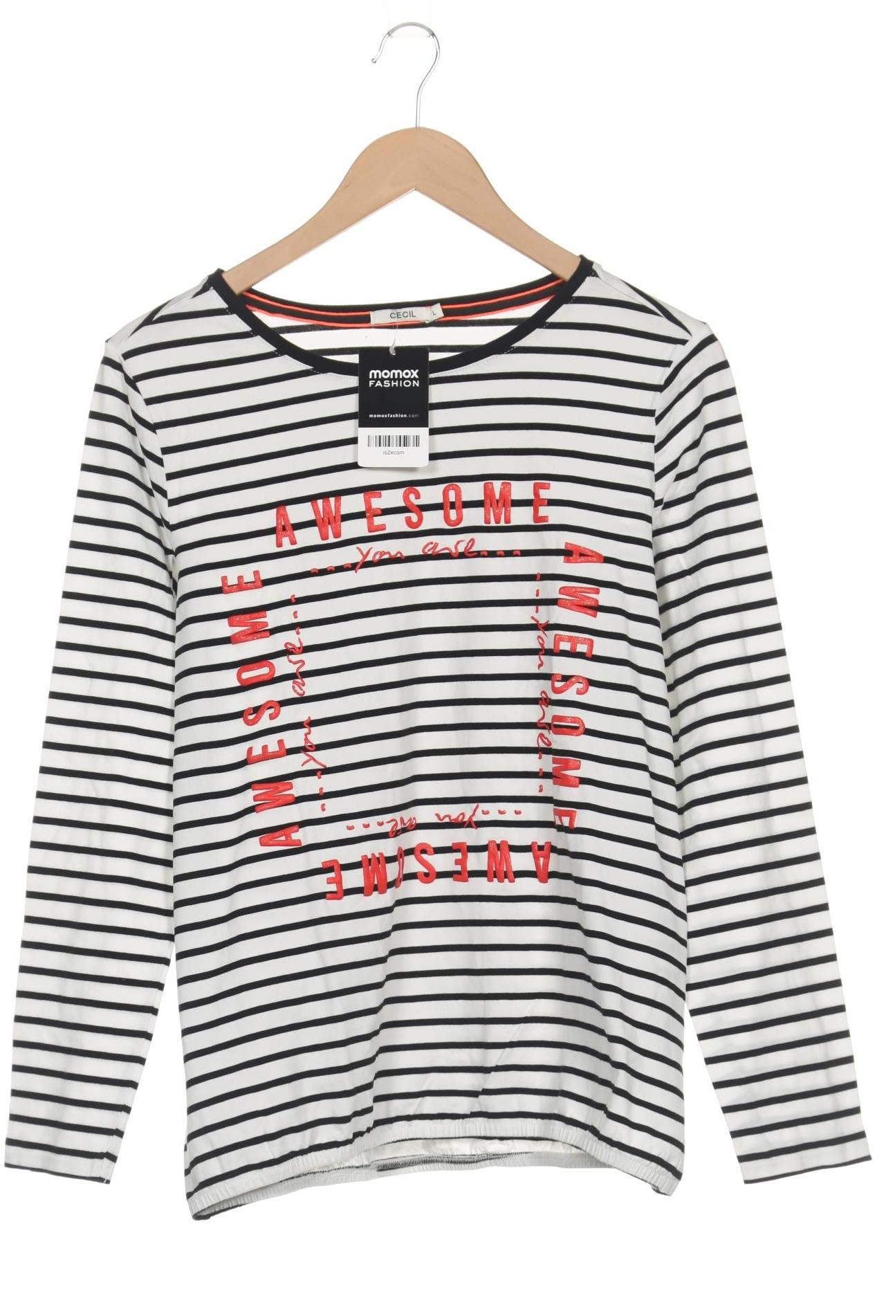 

Cecil Damen Langarmshirt, weiß, Gr. 42