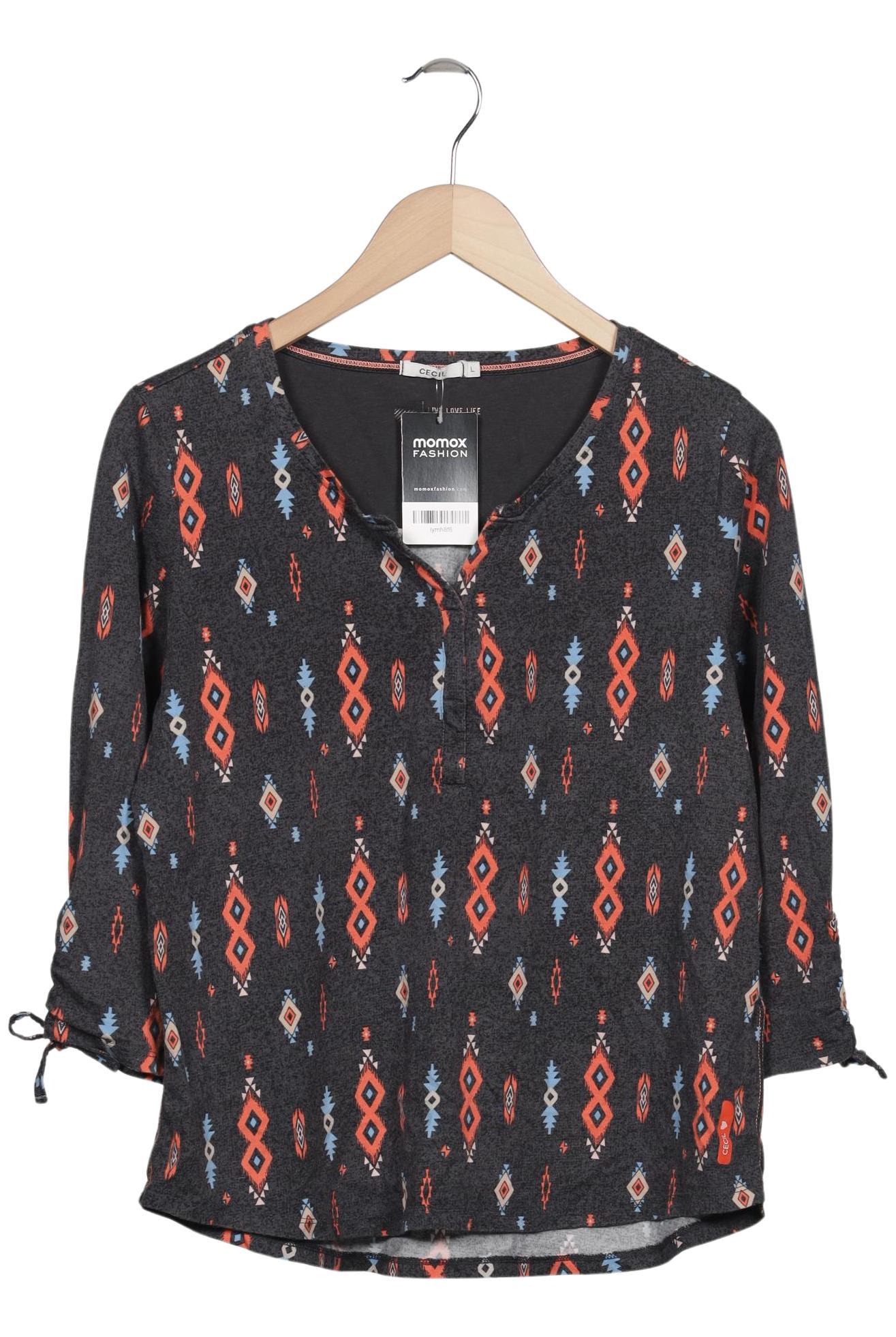 

Cecil Damen Langarmshirt, grau, Gr. 42