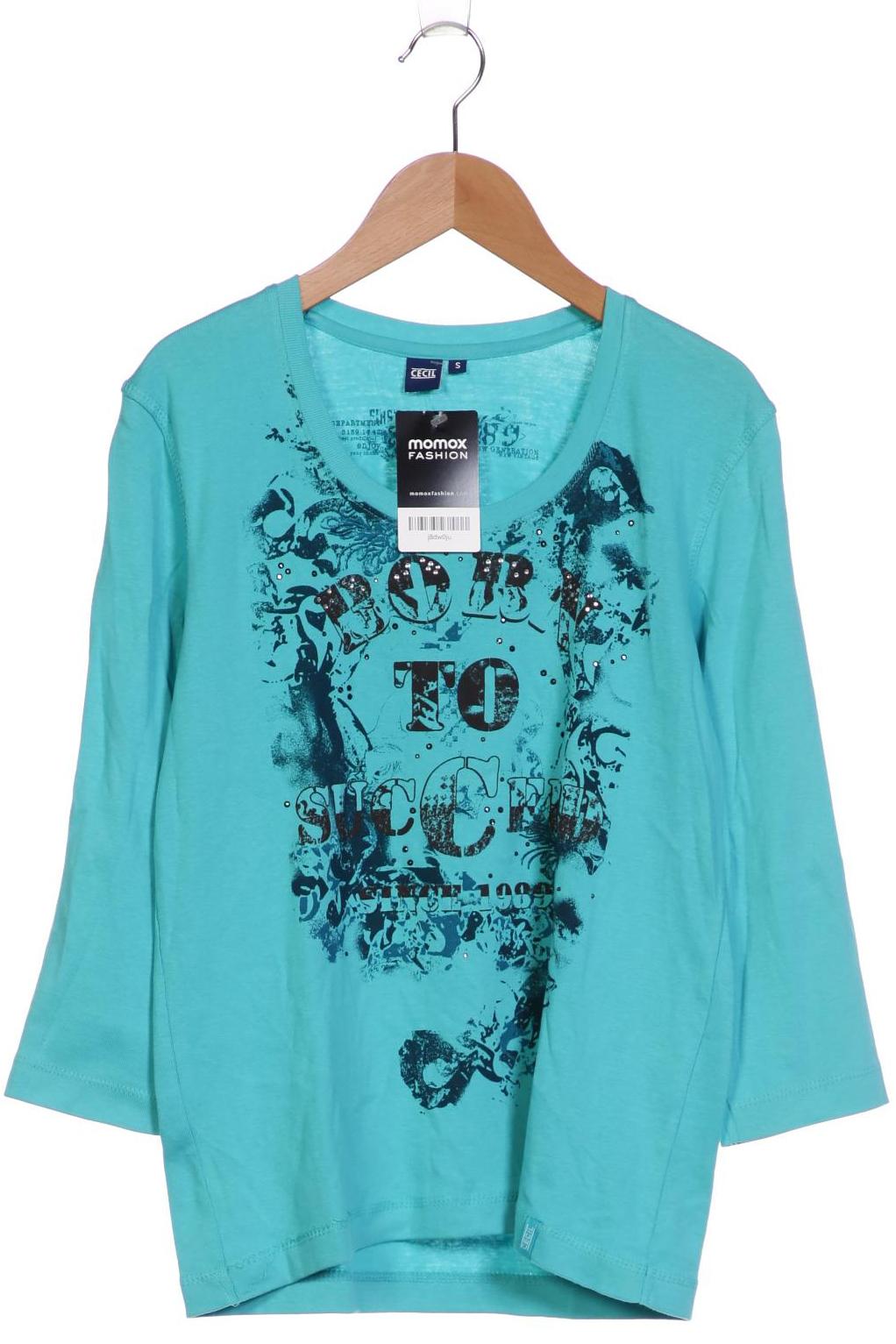 

Cecil Damen Langarmshirt, türkis, Gr. 36