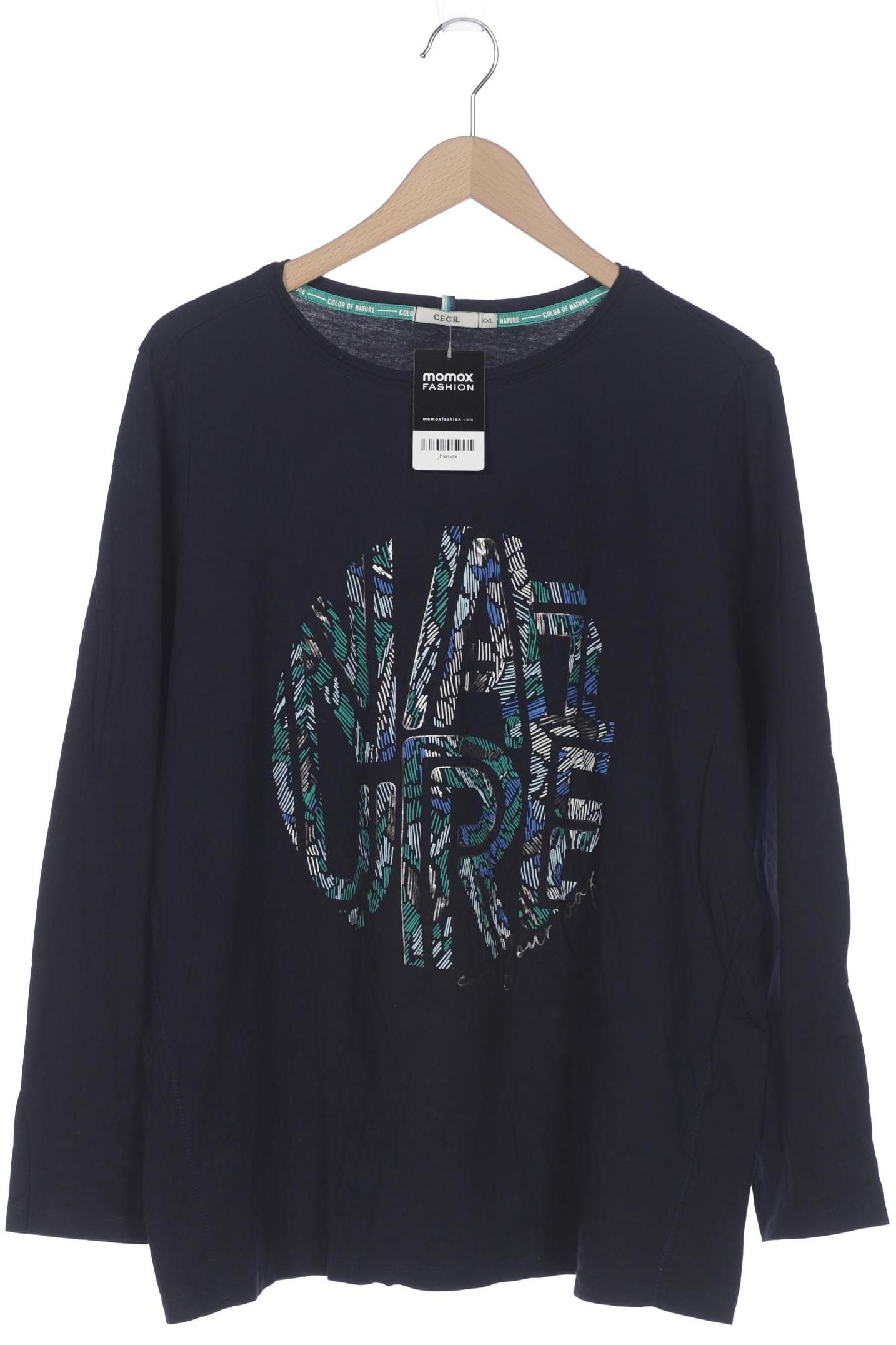 

Cecil Damen Langarmshirt, marineblau, Gr. 46