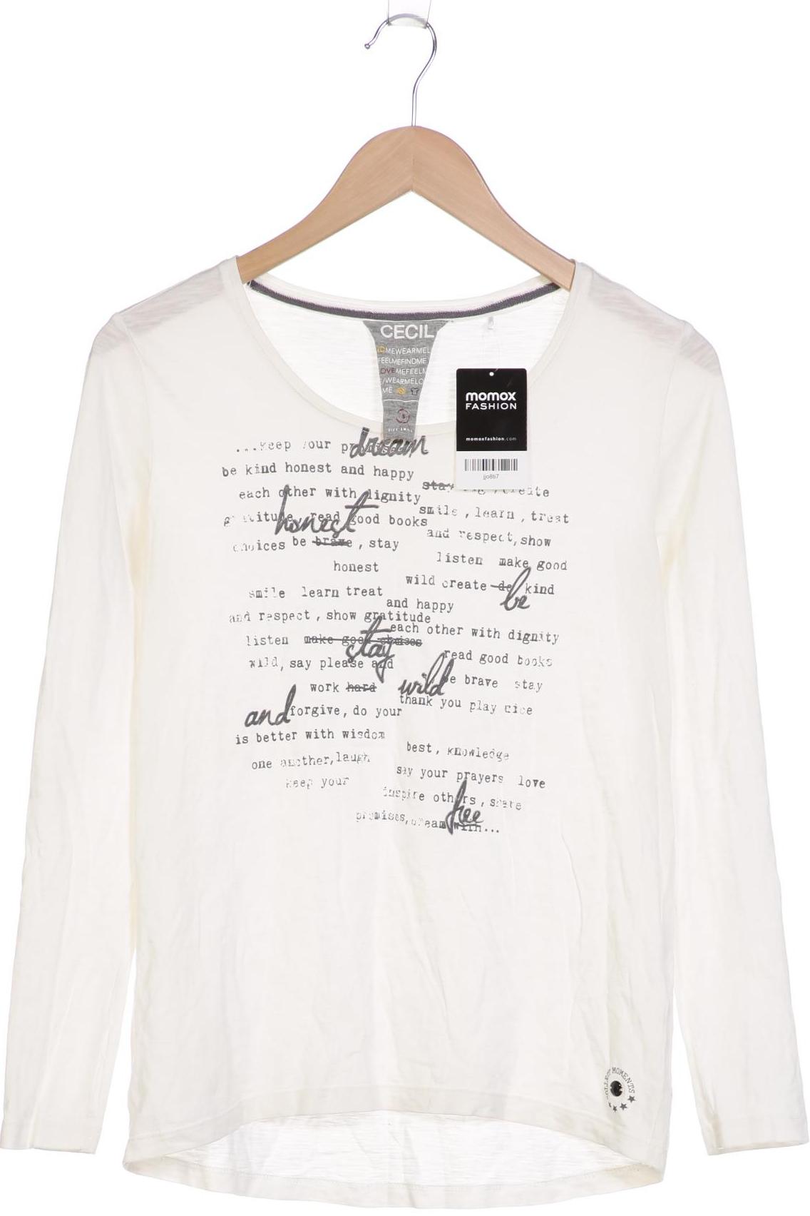 

Cecil Damen Langarmshirt, cremeweiß, Gr. 36