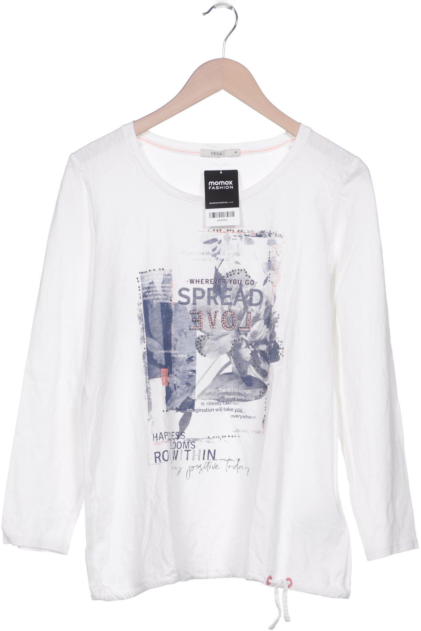 

Cecil Damen Langarmshirt, weiß, Gr. 38