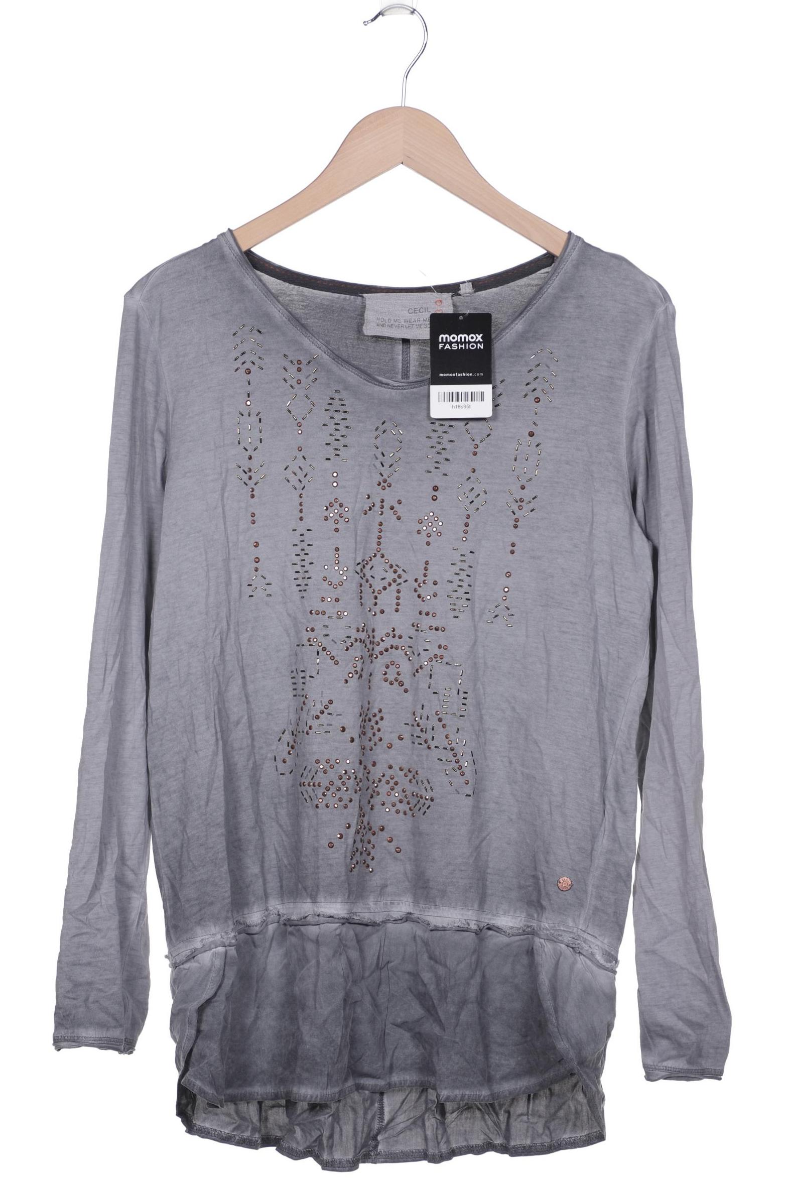 

Cecil Damen Langarmshirt, grau, Gr. 38