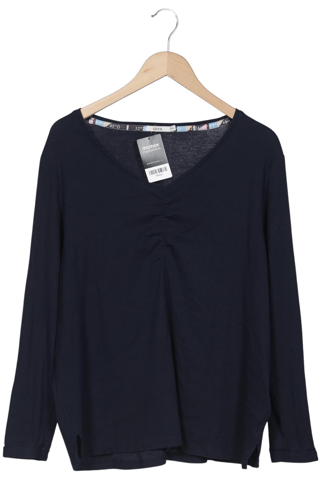 

Cecil Damen Langarmshirt, marineblau, Gr. 46