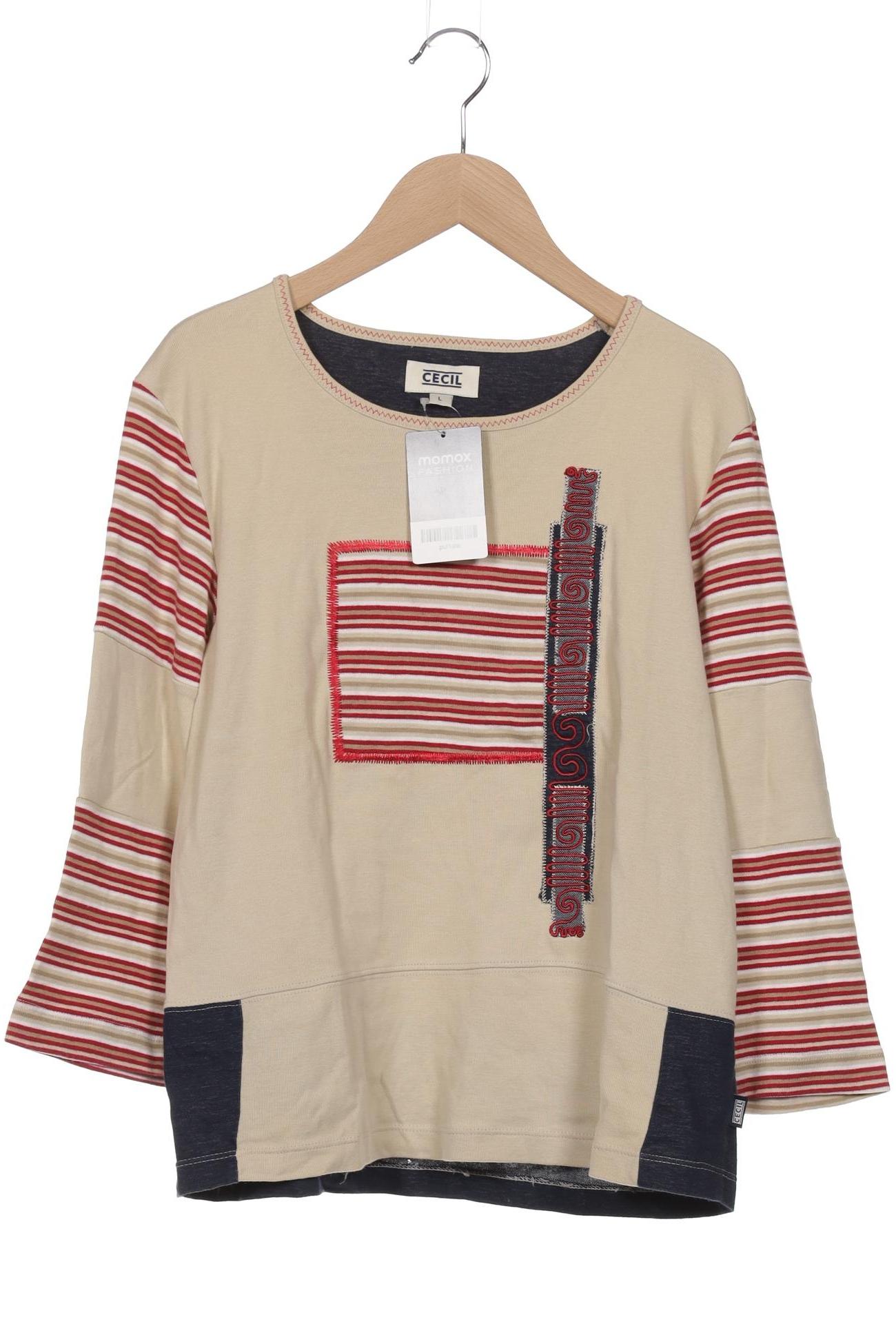 

Cecil Damen Langarmshirt, beige, Gr. 42