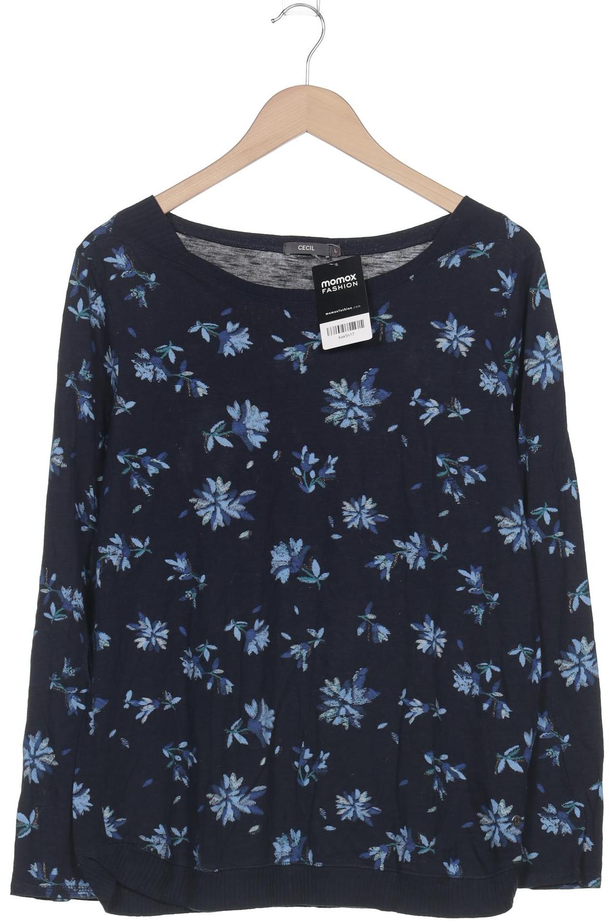 

Cecil Damen Langarmshirt, marineblau, Gr. 42