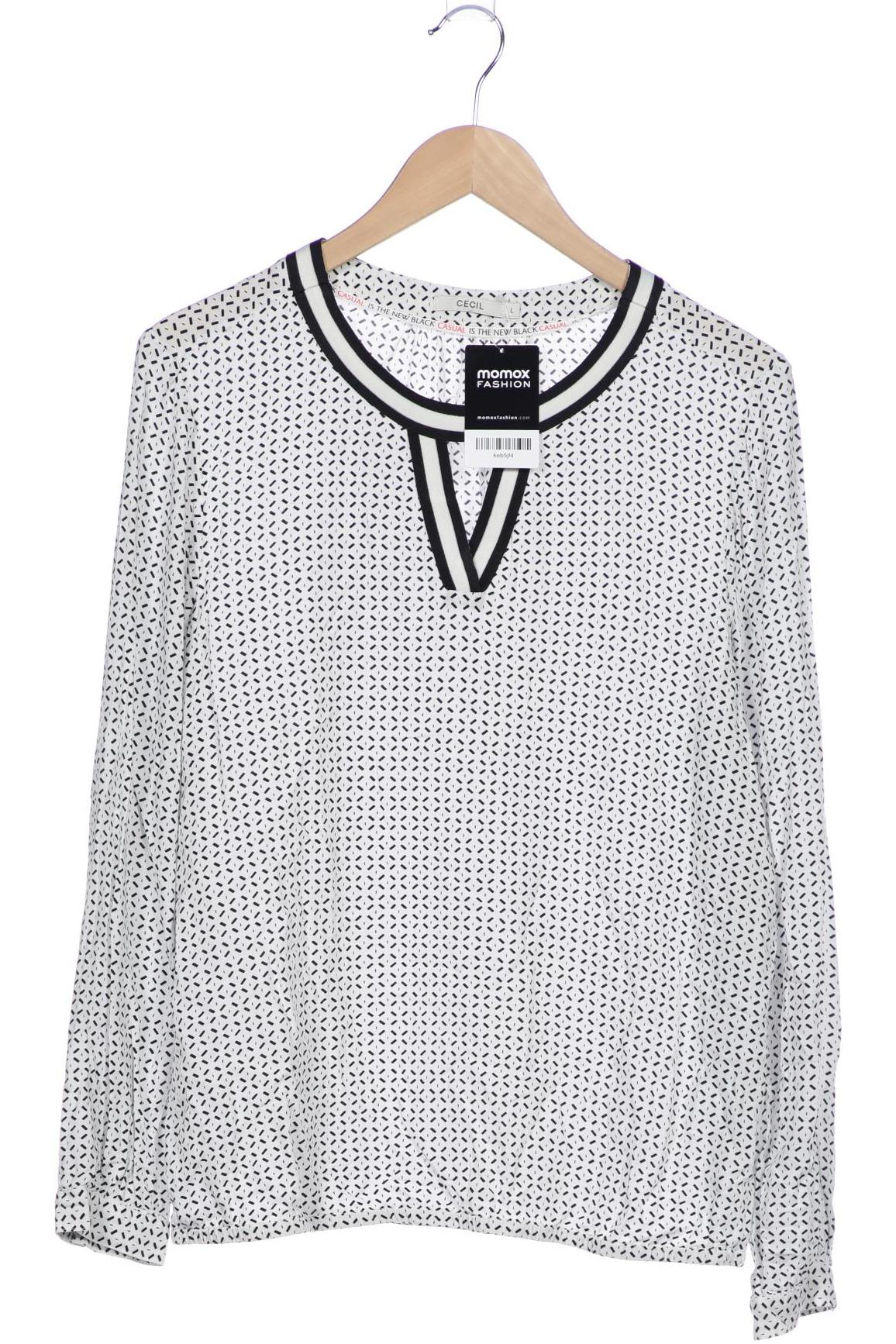 

Cecil Damen Langarmshirt, weiß, Gr. 42