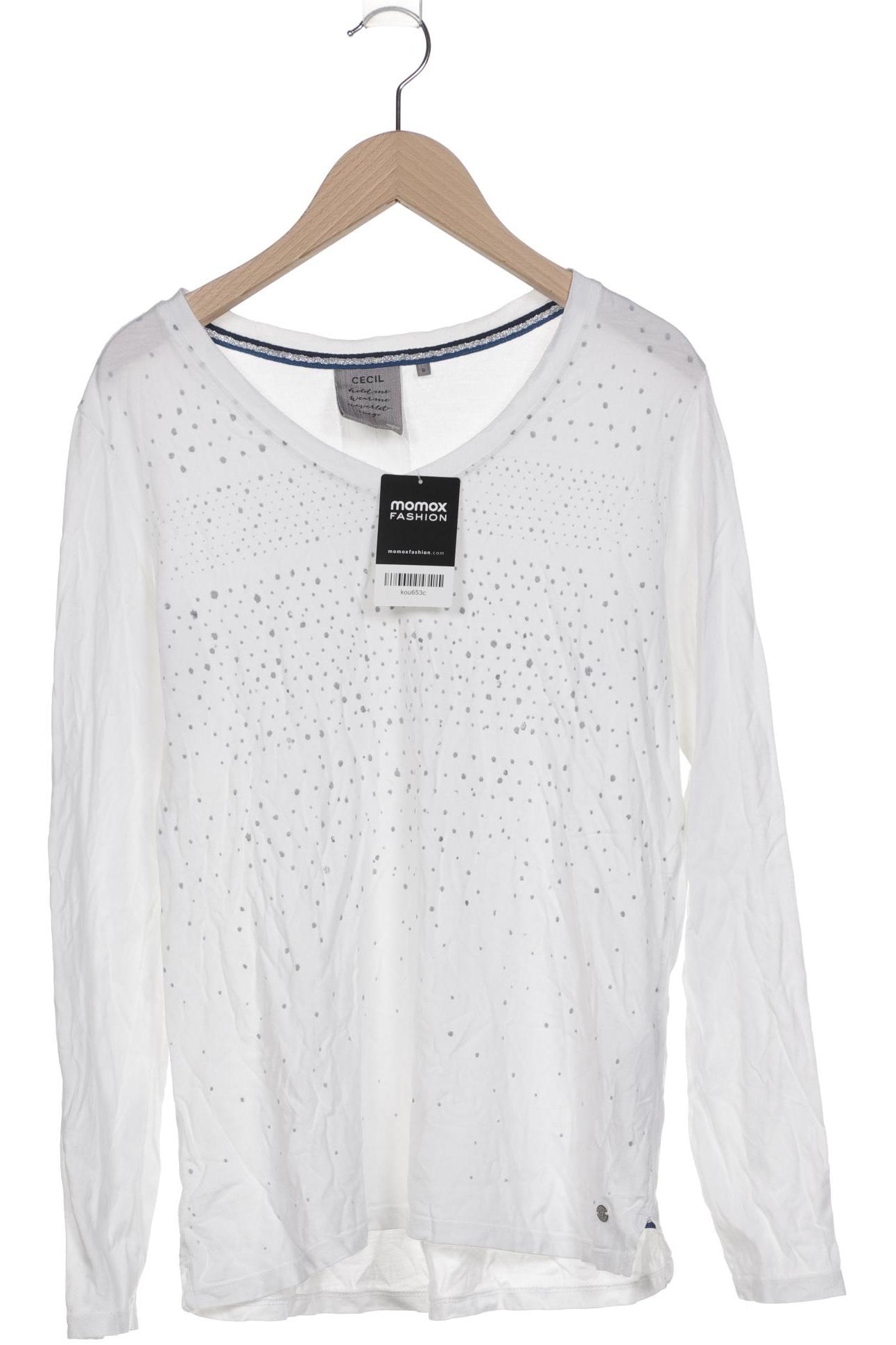 

Cecil Damen Langarmshirt, weiß, Gr. 36