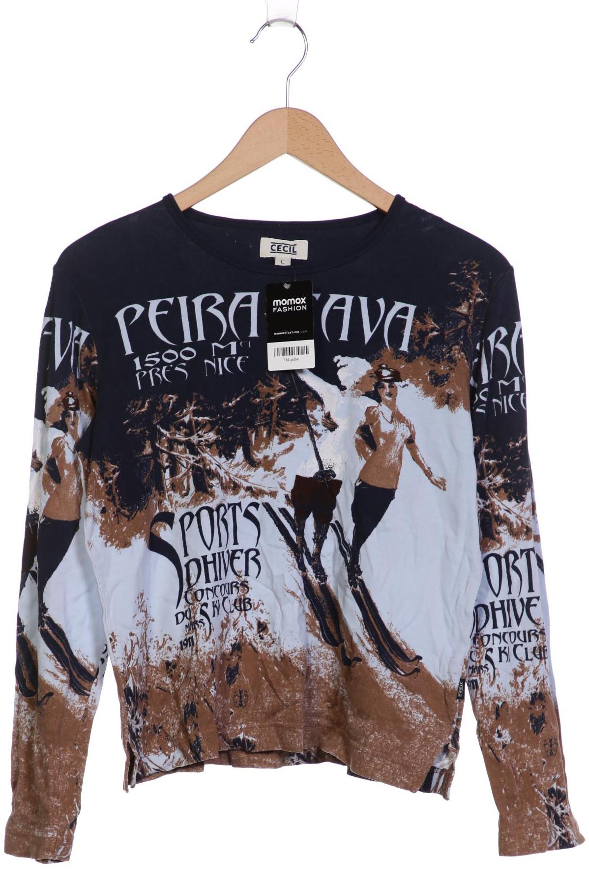 

Cecil Damen Langarmshirt, marineblau, Gr. 42