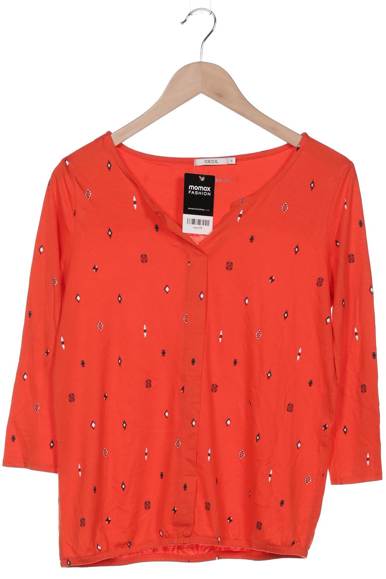 

Cecil Damen Langarmshirt, orange, Gr. 36