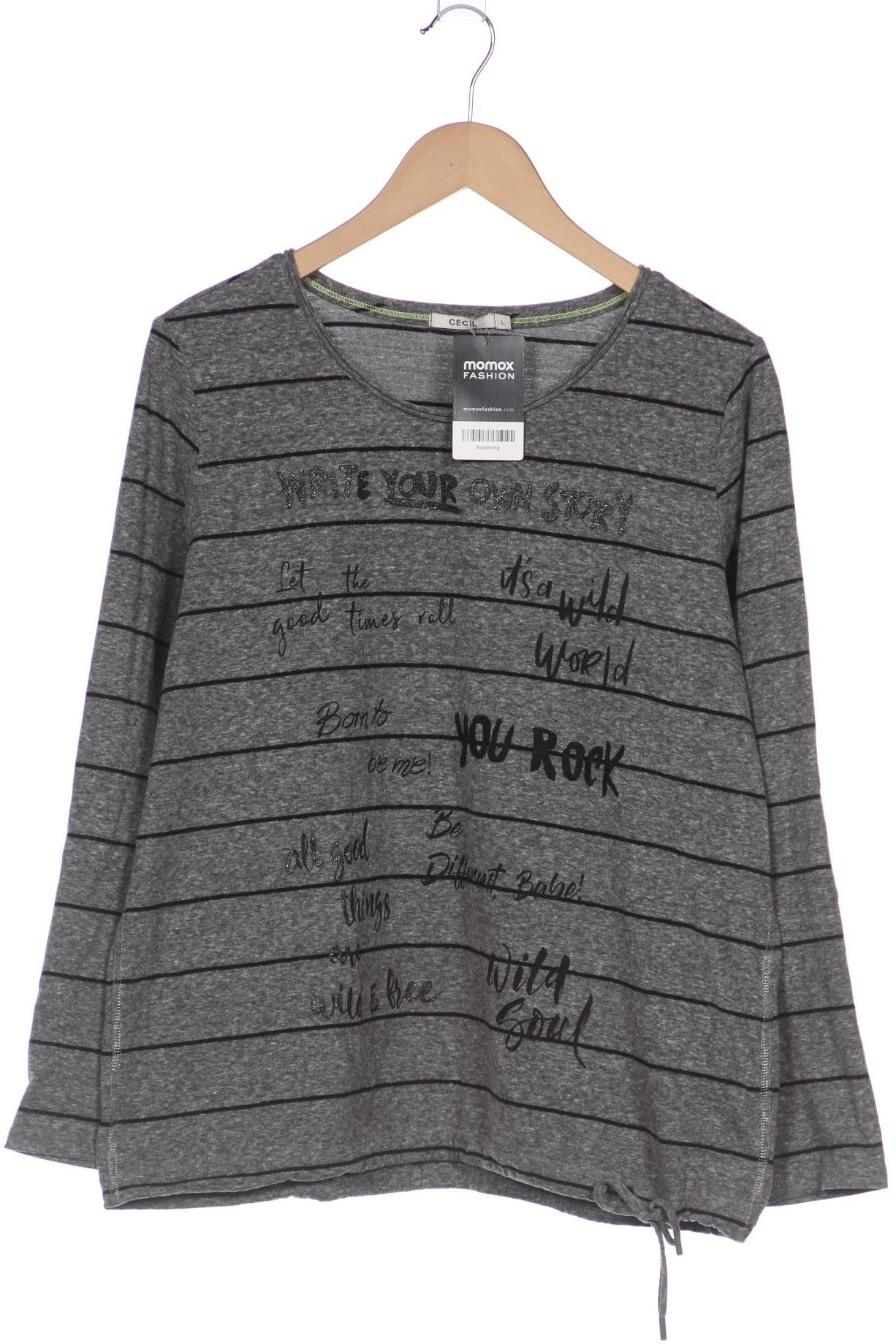 

Cecil Damen Langarmshirt, grau, Gr. 42